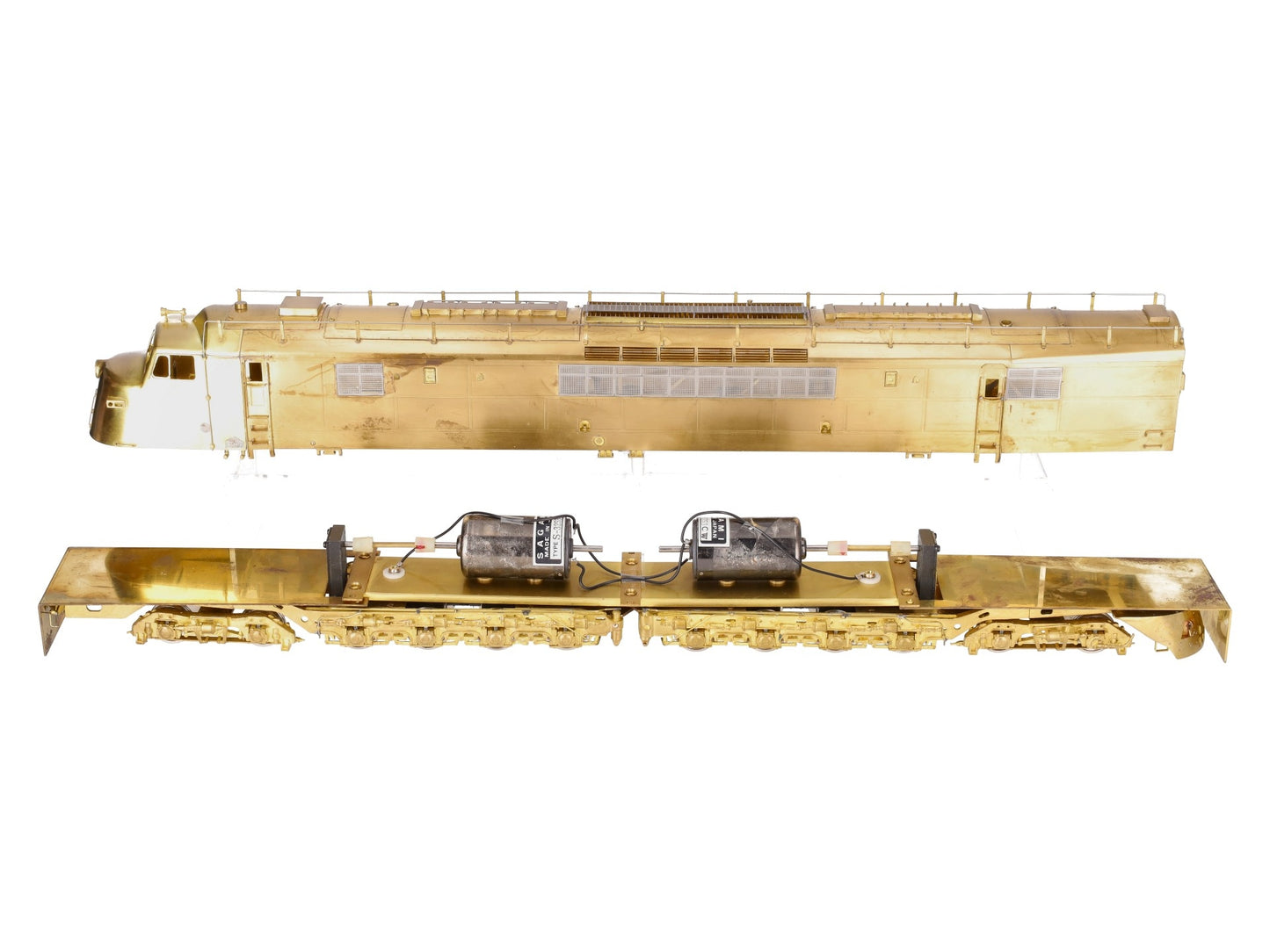 Overland 0230 O Brass PRR Centipede Diesel Locomotive (2-Rail) - Unpainted EX/Box