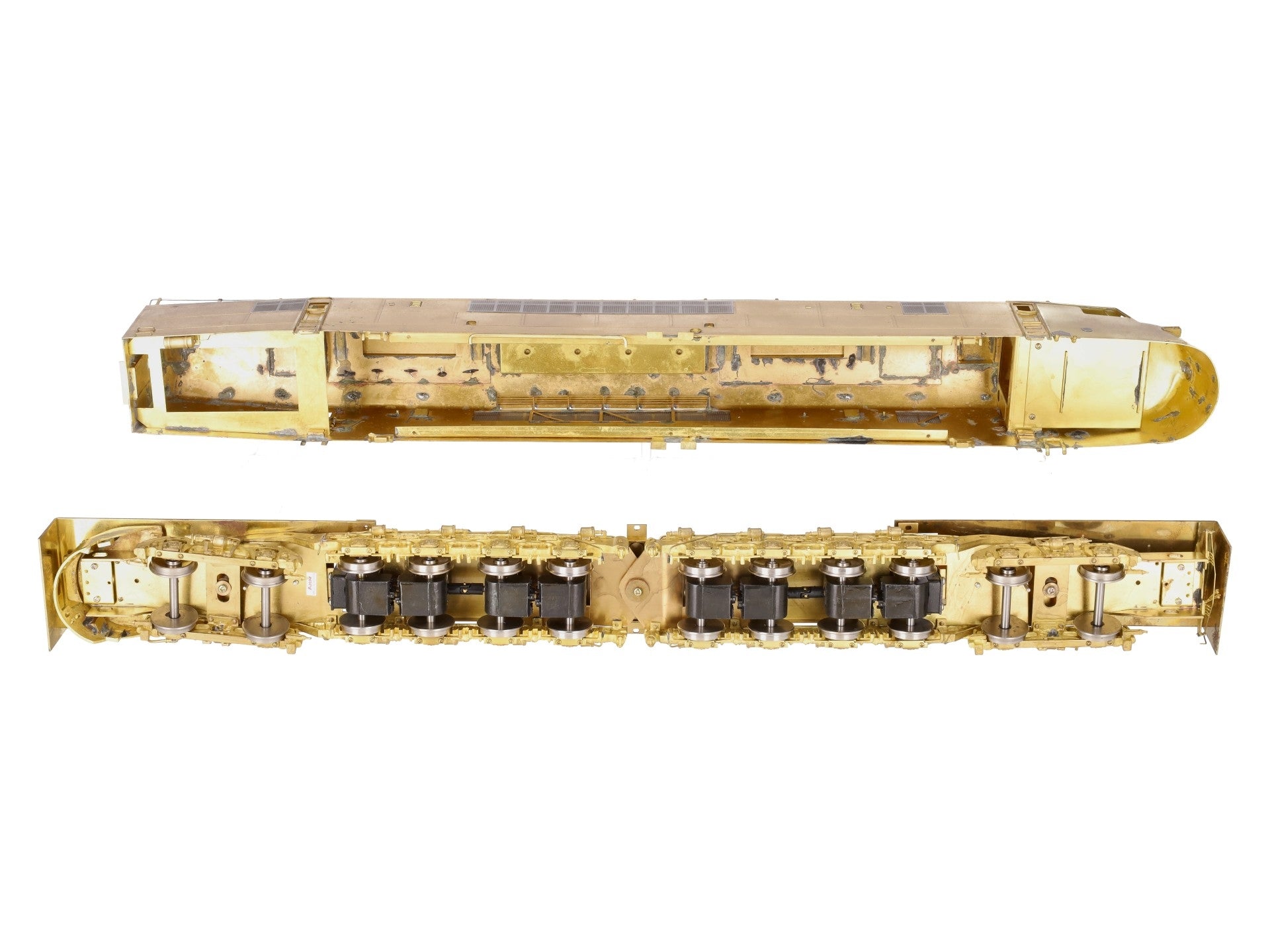 Overland 0230 O Brass PRR Centipede Diesel Locomotive (2-Rail) - Unpainted EX/Box