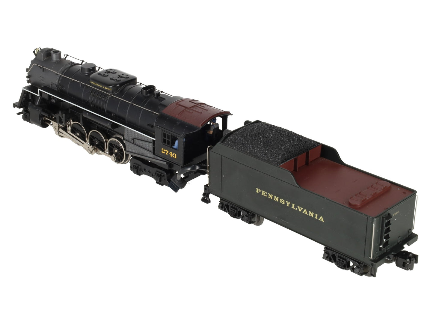Lionel 6-28697 O Gauge C&O Berkshire Jr. Loco & Penn Tender #2743 w/ TMCC EX/Box