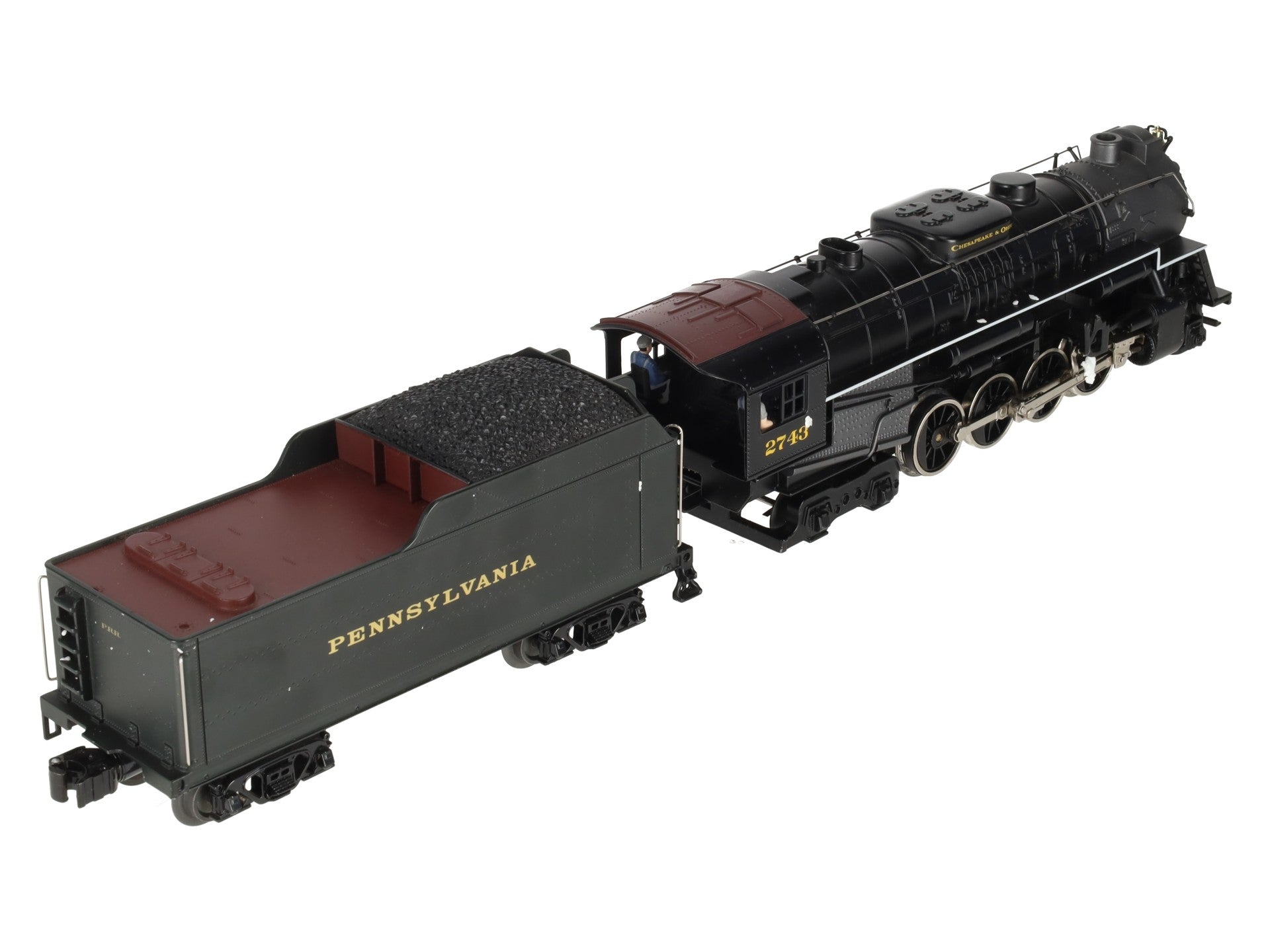 Lionel 6-28697 O Gauge C&O Berkshire Jr. Loco & Penn Tender #2743 w/ TMCC EX/Box