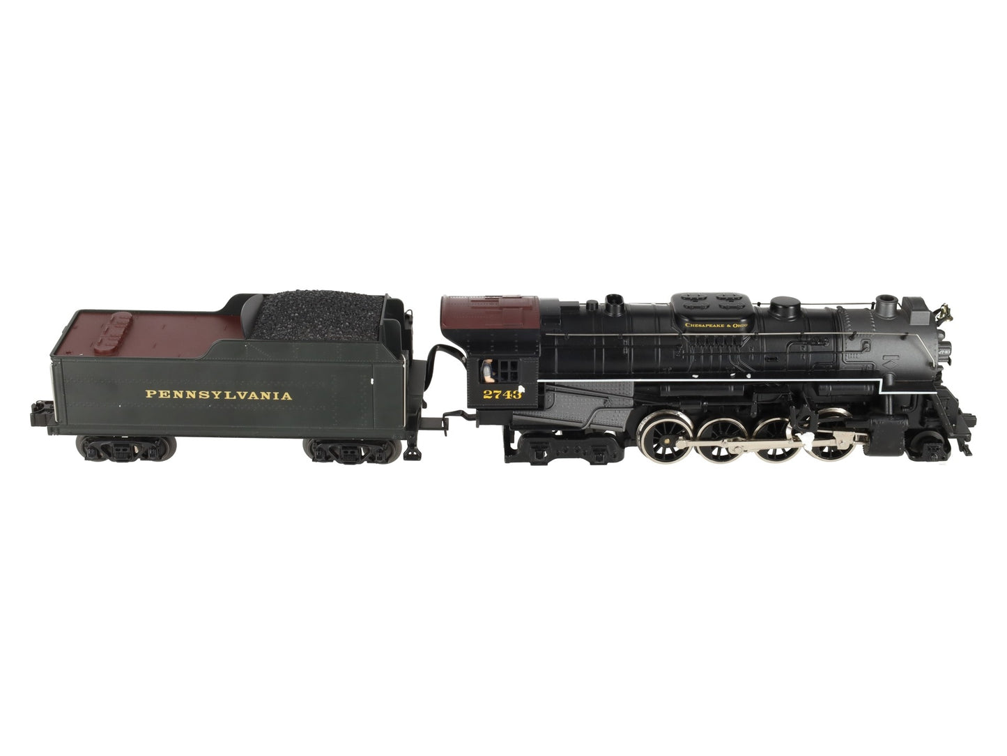 Lionel 6-28697 O Gauge C&O Berkshire Jr. Loco & Penn Tender #2743 w/ TMCC EX/Box
