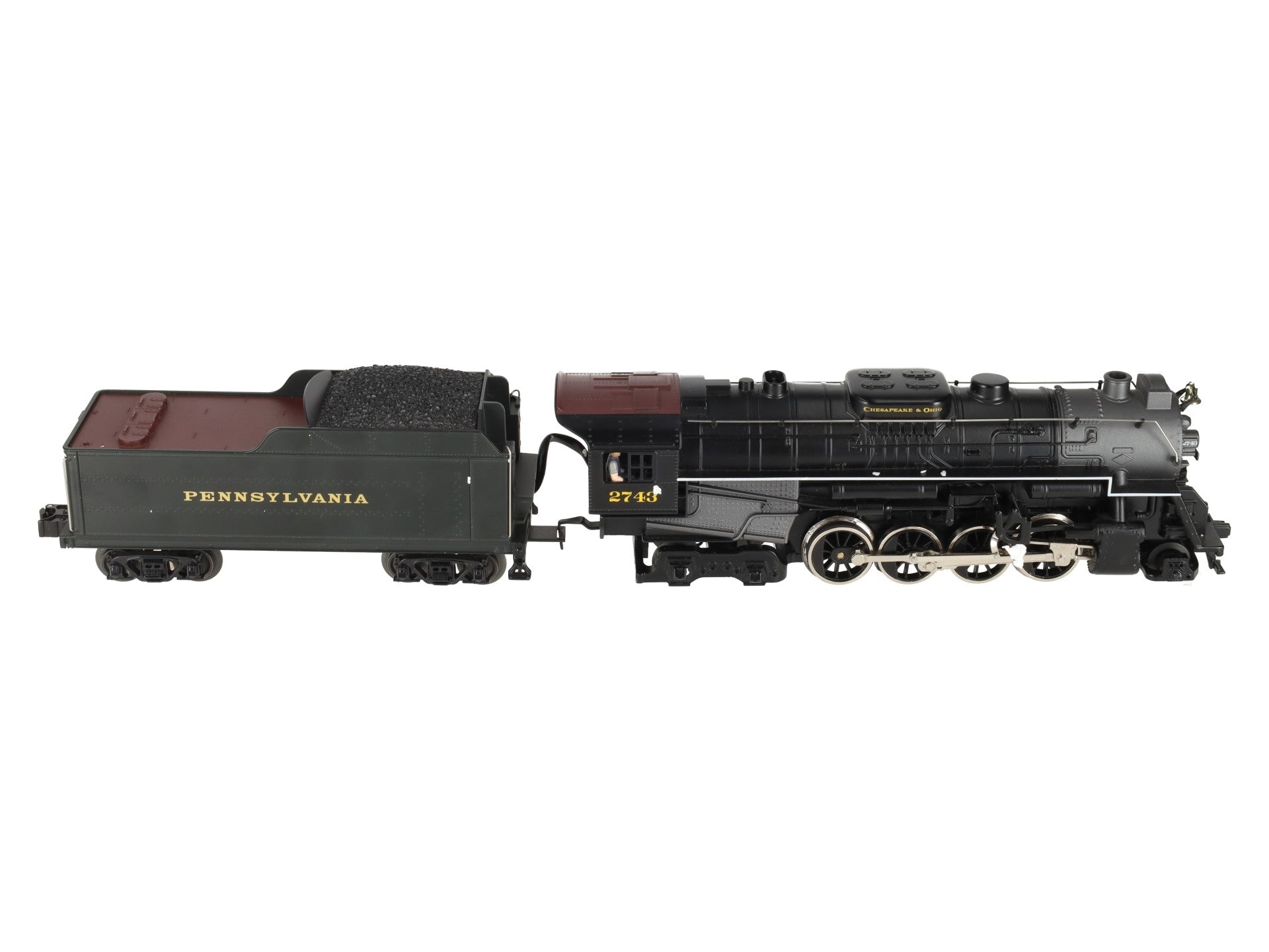 Lionel 6-28697 O Gauge C&O Berkshire Jr. Loco & Penn Tender #2743 w/ TMCC EX/Box