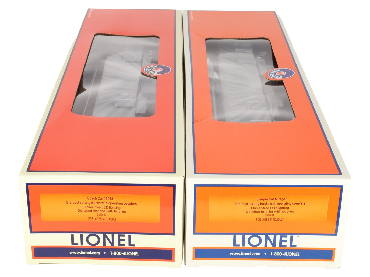 Lionel 2027080 O Santa Fe California Limited 18" Passenger Car Set B (Set of 2) LN/Box