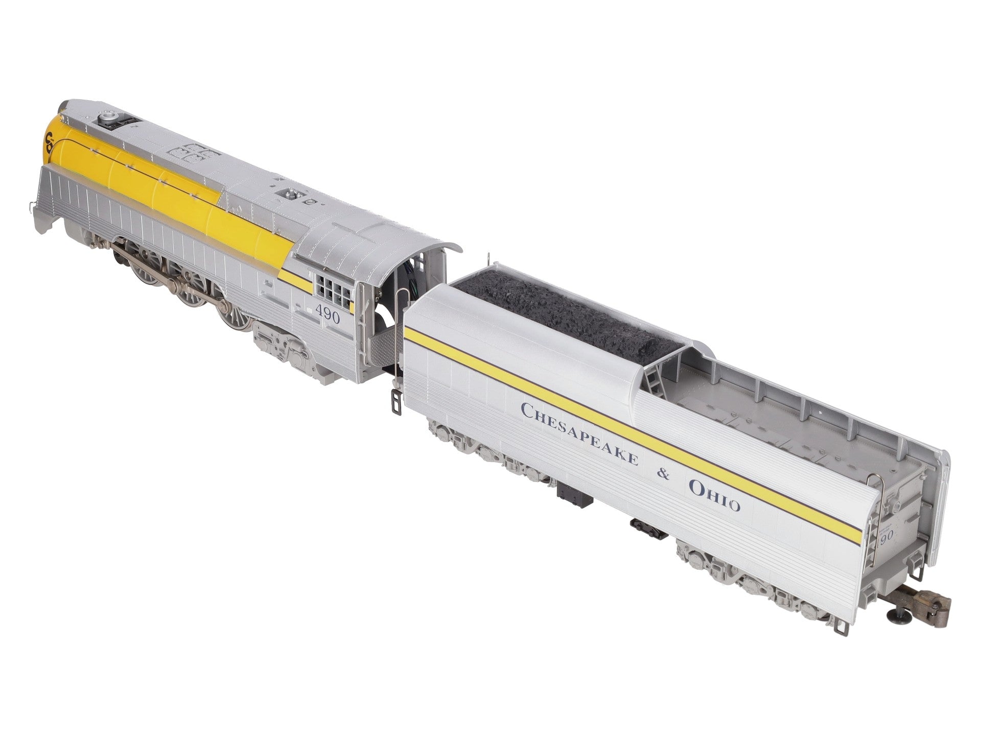 Lionel 6-18043 O Chesapeake & Ohio Streamlined Hudson & Tender #490 with RSII EX/Box