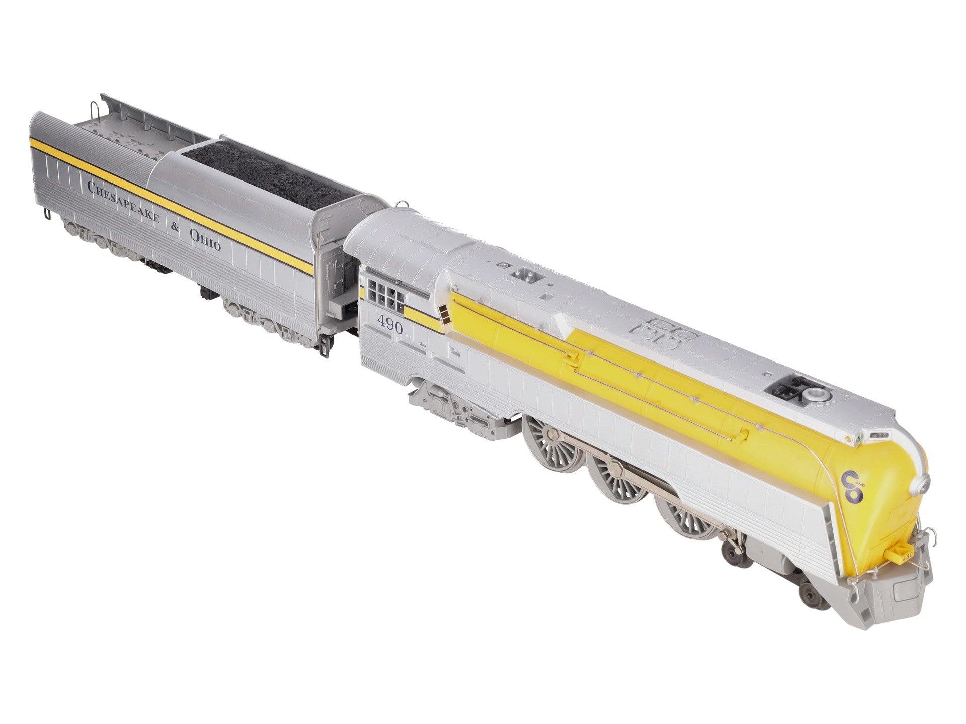 Lionel 6-18043 O Chesapeake & Ohio Streamlined Hudson & Tender #490 with RSII EX/Box