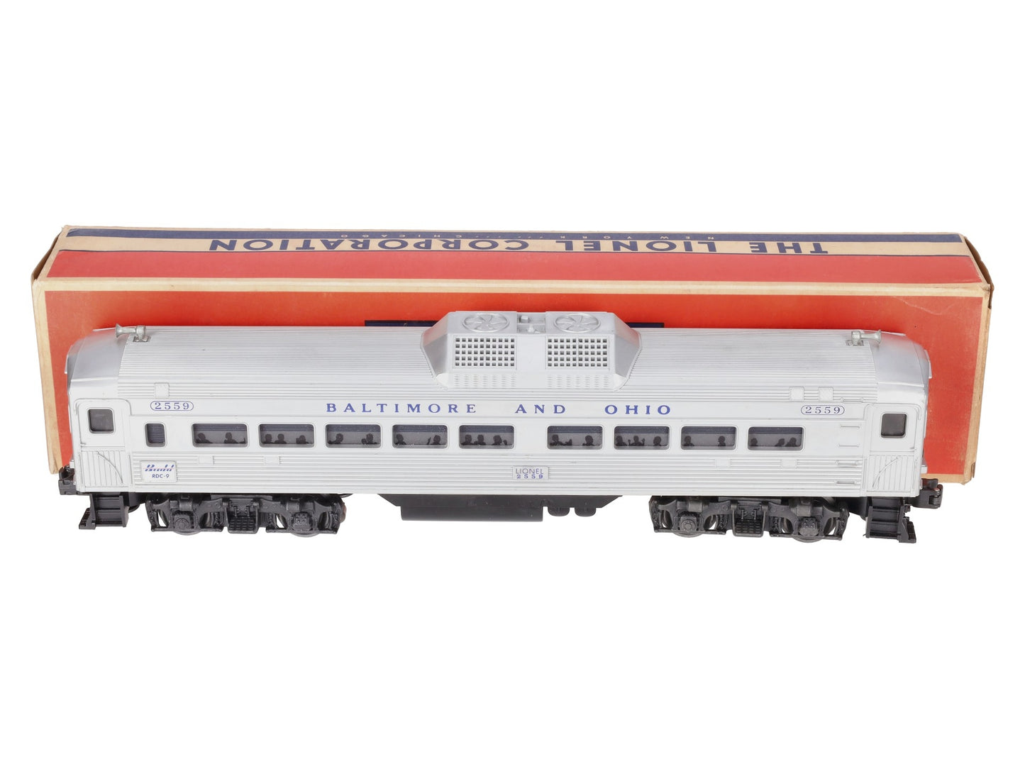 Lionel 2559 Vintage O Baltimore & Ohio RDC Non-Powered Passenger Car EX/Box
