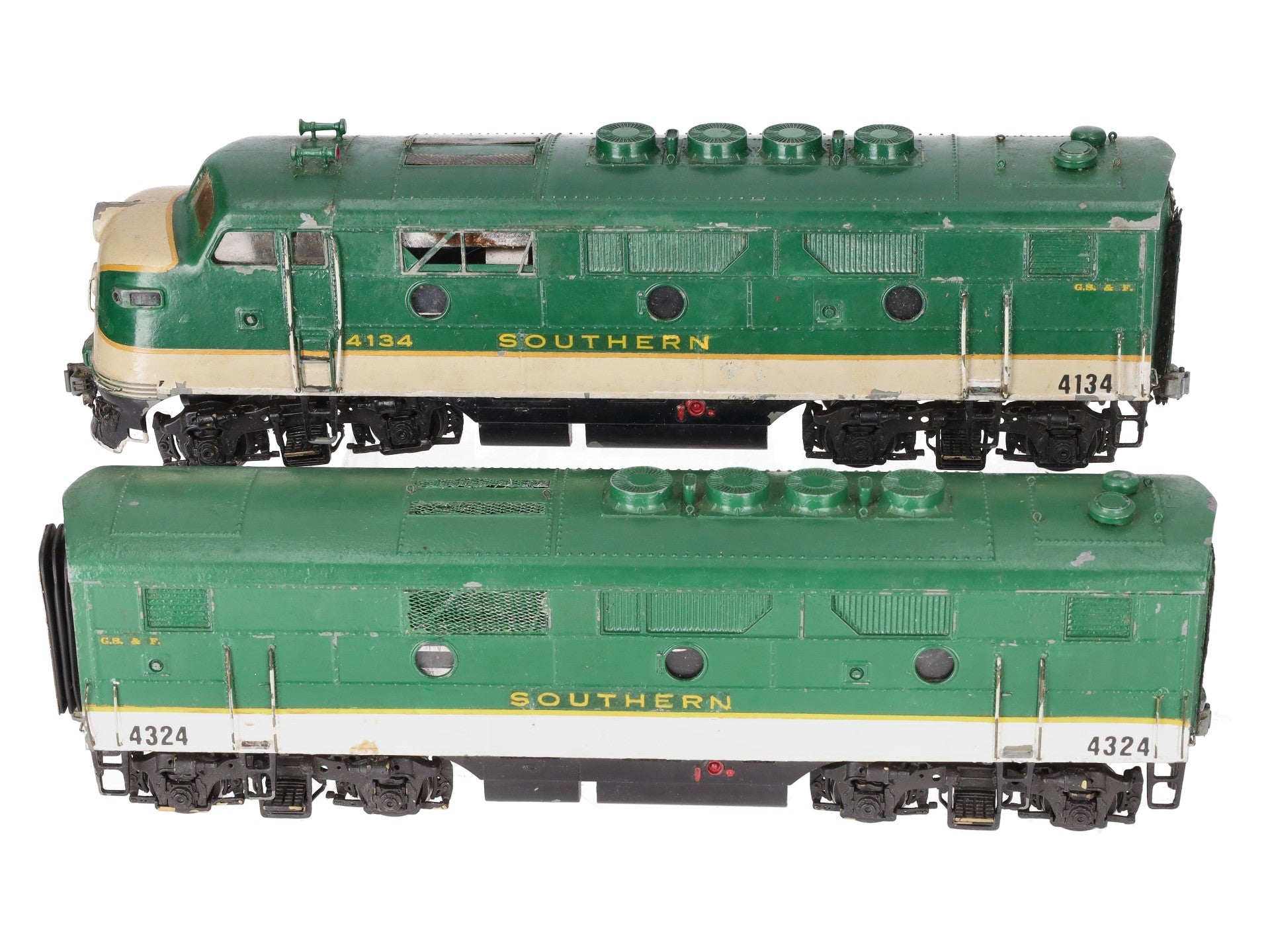 O Die-Cast/Brass Southern F3AB Diesel Loco Set #4134/4324 - Custom (2-Rail)