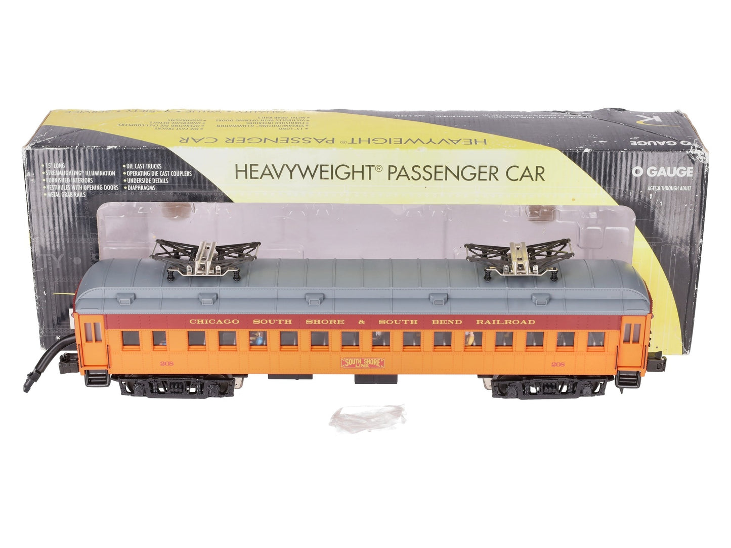 K-Line K2799-0002 O CSS&SB 15" Heavyweight Non-Powered Interurban Cars #208 EX/Box