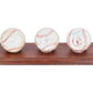 Whitey Ford, Lou Brock, & Bob Gibson Autographed Baseballs w/Wooden Display VG