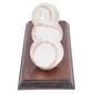 Whitey Ford, Lou Brock, & Bob Gibson Autographed Baseballs w/Wooden Display VG