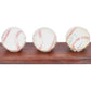 Whitey Ford, Lou Brock, & Bob Gibson Autographed Baseballs w/Wooden Display VG
