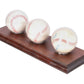 Whitey Ford, Lou Brock, & Bob Gibson Autographed Baseballs w/Wooden Display VG