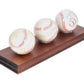Whitey Ford, Lou Brock, & Bob Gibson Autographed Baseballs w/Wooden Display VG