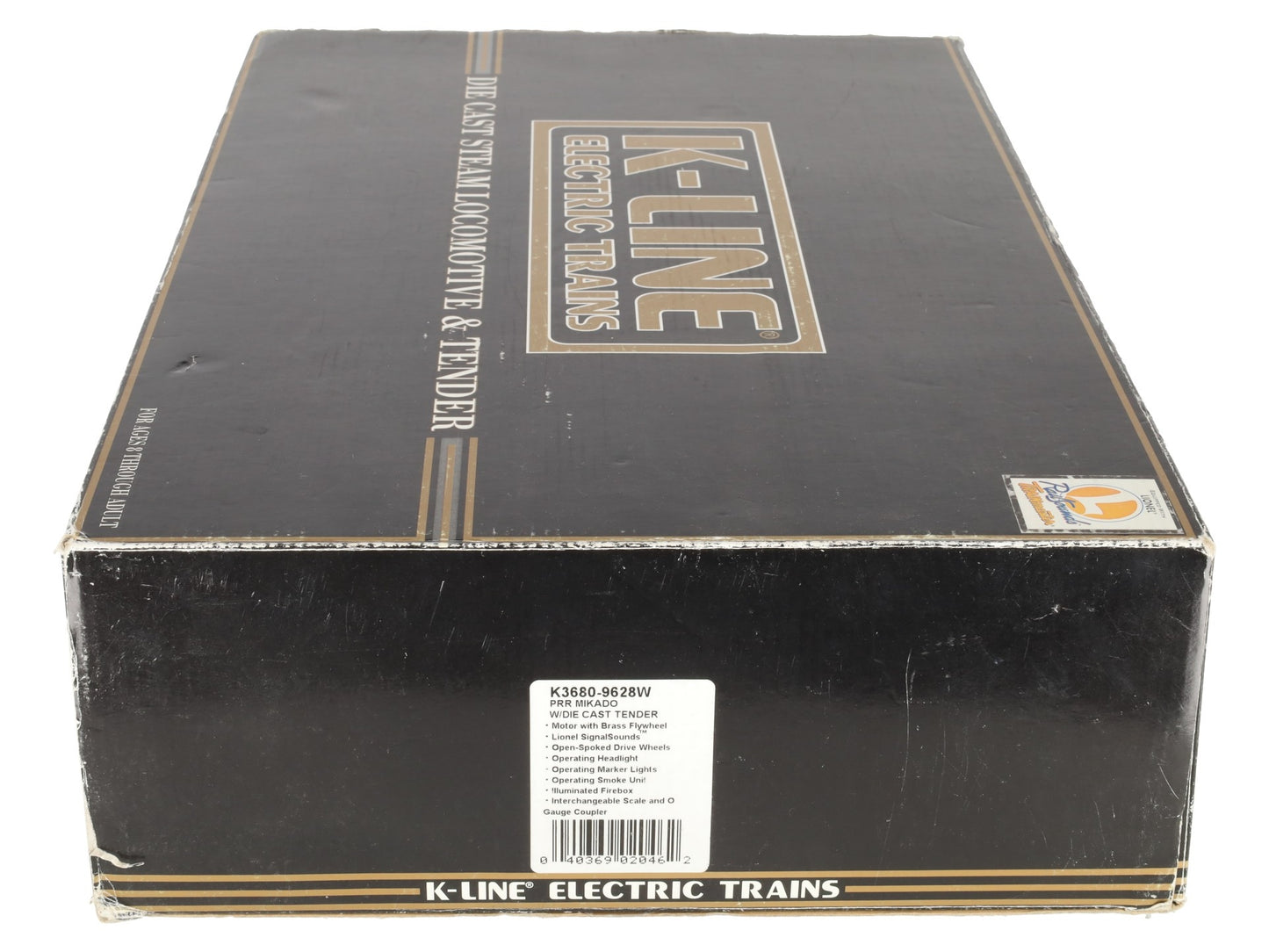 K-Line K3680-9628W PRR Mikado Steam Locomotive #9628 VG/Box