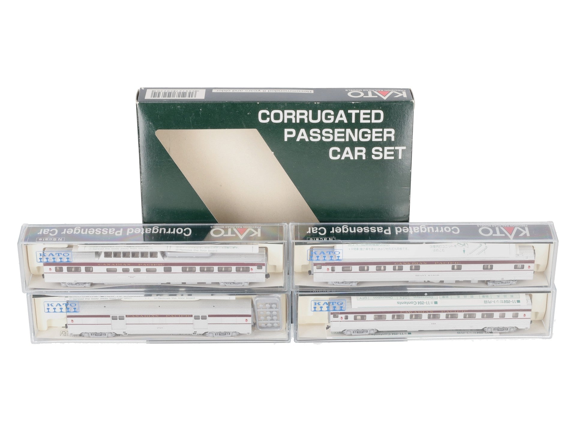 Kato 106-1601 N Scale Canadian Pacific Corrugated 4-Car Pass Set (Set B) LN/Box