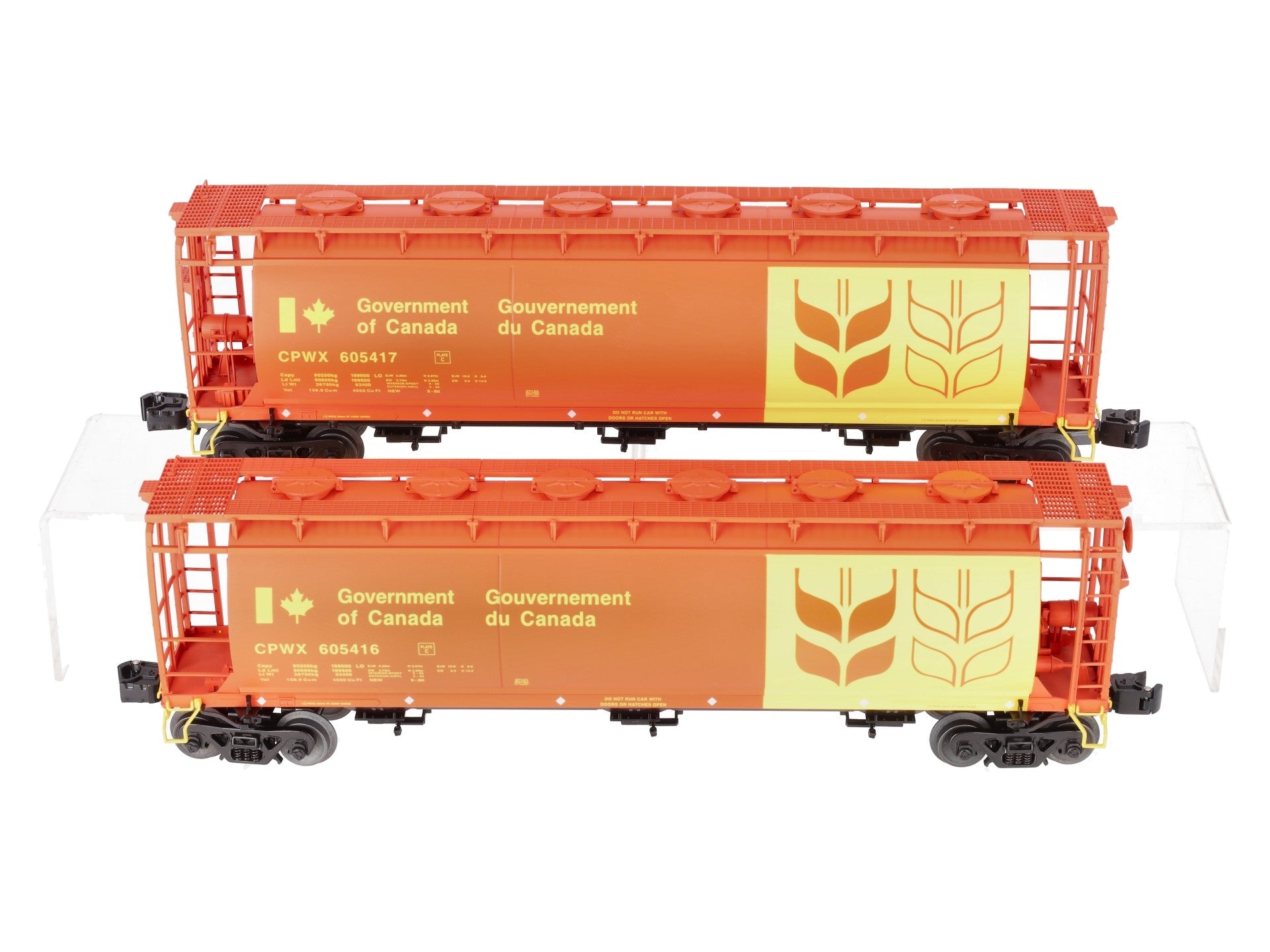 Lionel 6-11866 Government of Canada Cylindrical Hoppers (Set of 2) LN/Box