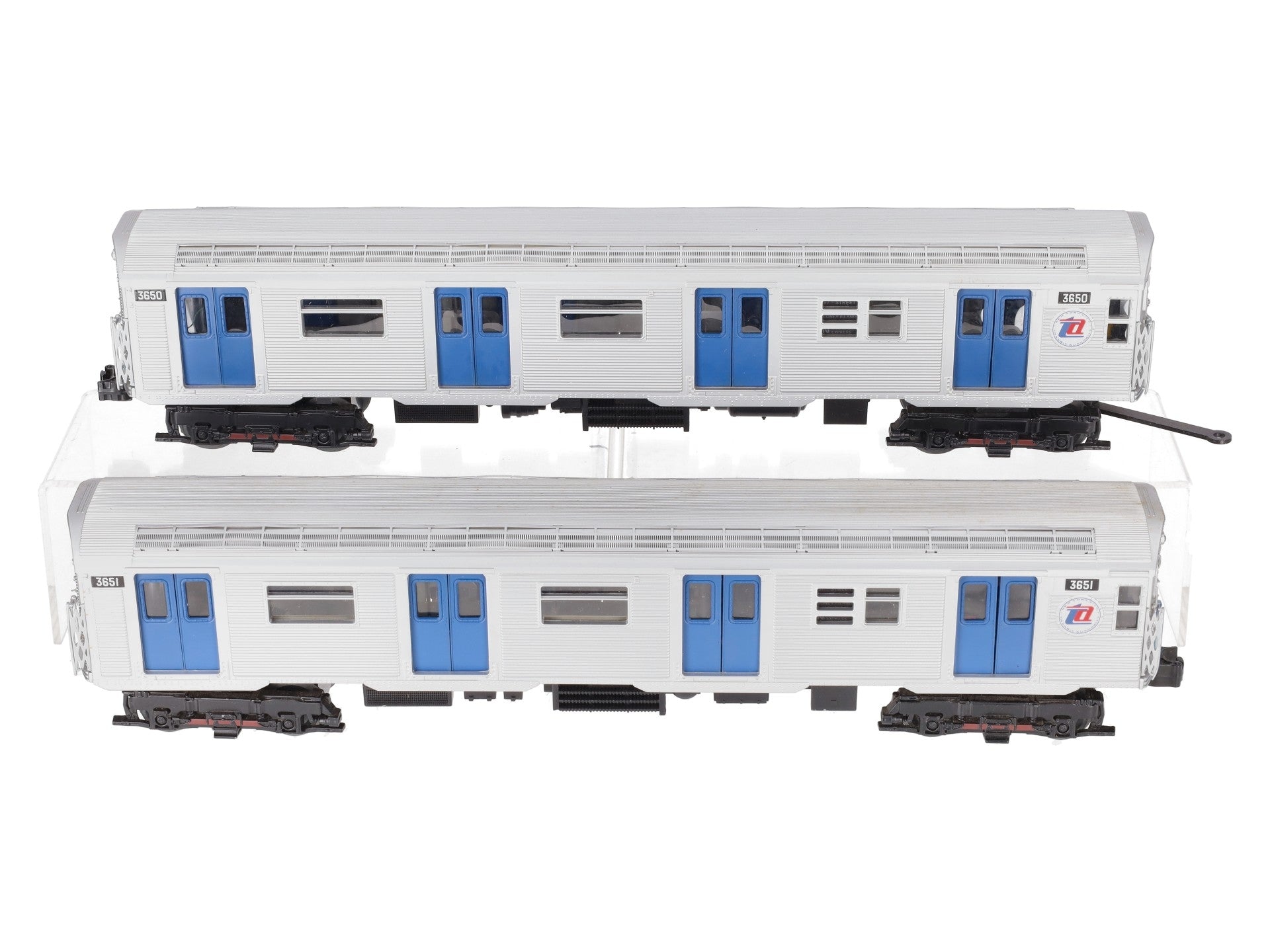 MTH 20-6637 O MTA R32 2-Car Add-On Non Powered Subway Set (Set of 2) EX