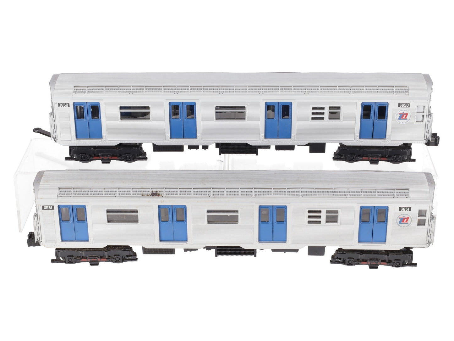 MTH 20-6637 O MTA R32 2-Car Add-On Non Powered Subway Set (Set of 2) EX