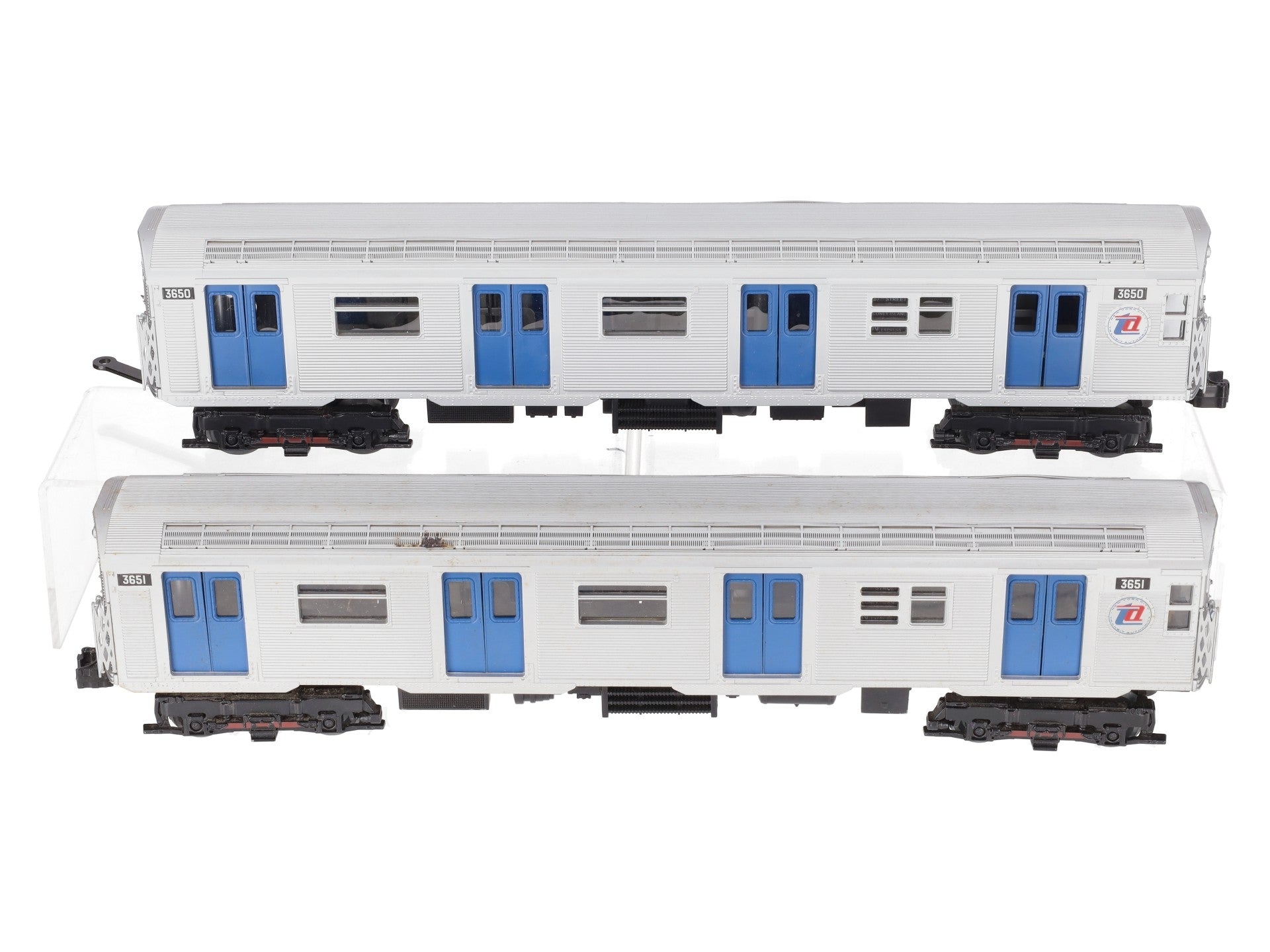 MTH 20-6637 O MTA R32 2-Car Add-On Non Powered Subway Set (Set of 2) EX