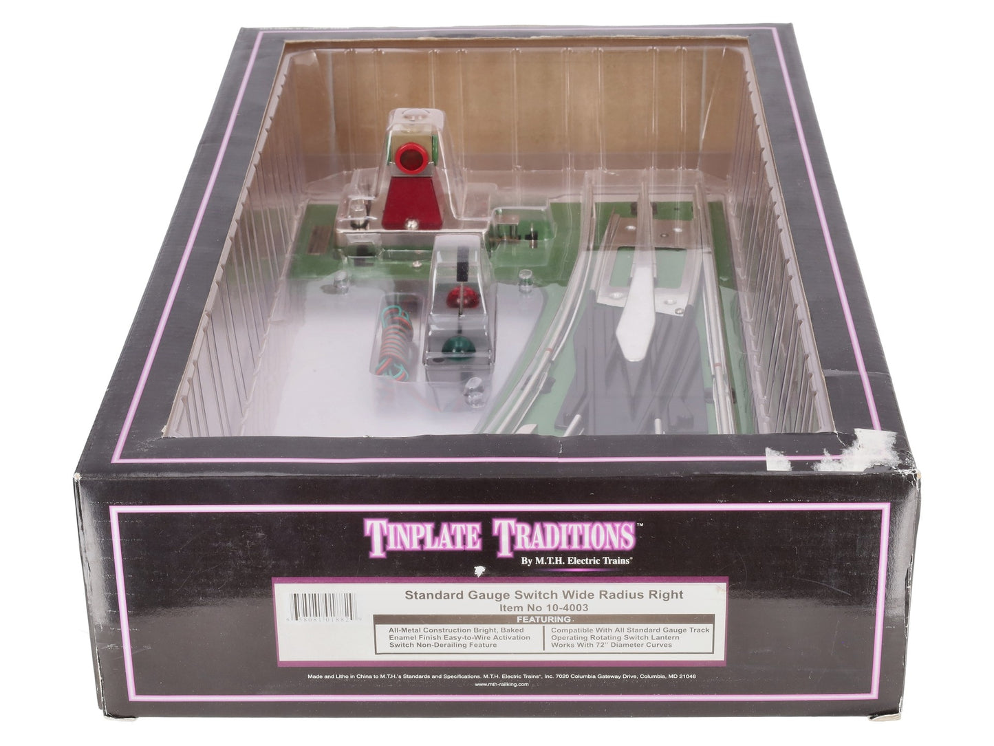 MTH 10-4003 Standard Gauge "223W" Right Hand 72" Wide Radius Switch Track LN/Box