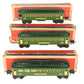 Lionel 2640S Vintage O Prewar Green/Cream Pullman Passenger Set: 2640 2640 2641 VG/Box