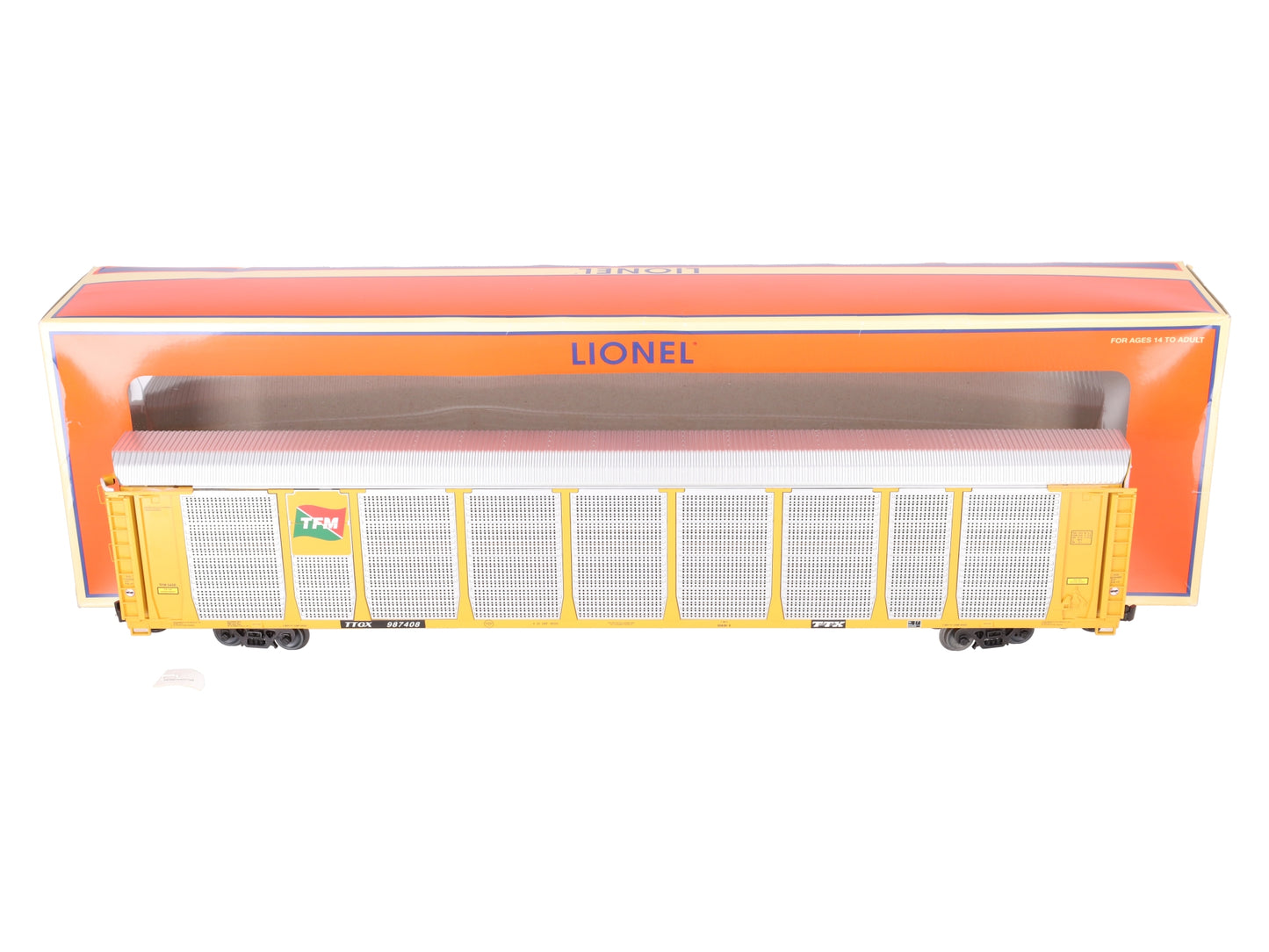Lionel 6-82504 O Transportacion Ferroviaria Mexicano 89' Auto Carrier #987408 EX/Box