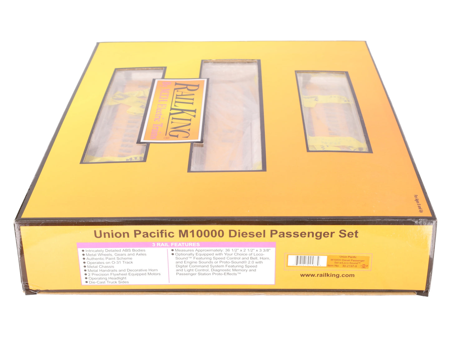 MTH 30-2197-0 Union Pacific M10000 Diesel Passenger Set w/LocoSound (Set of 3) EX/Box