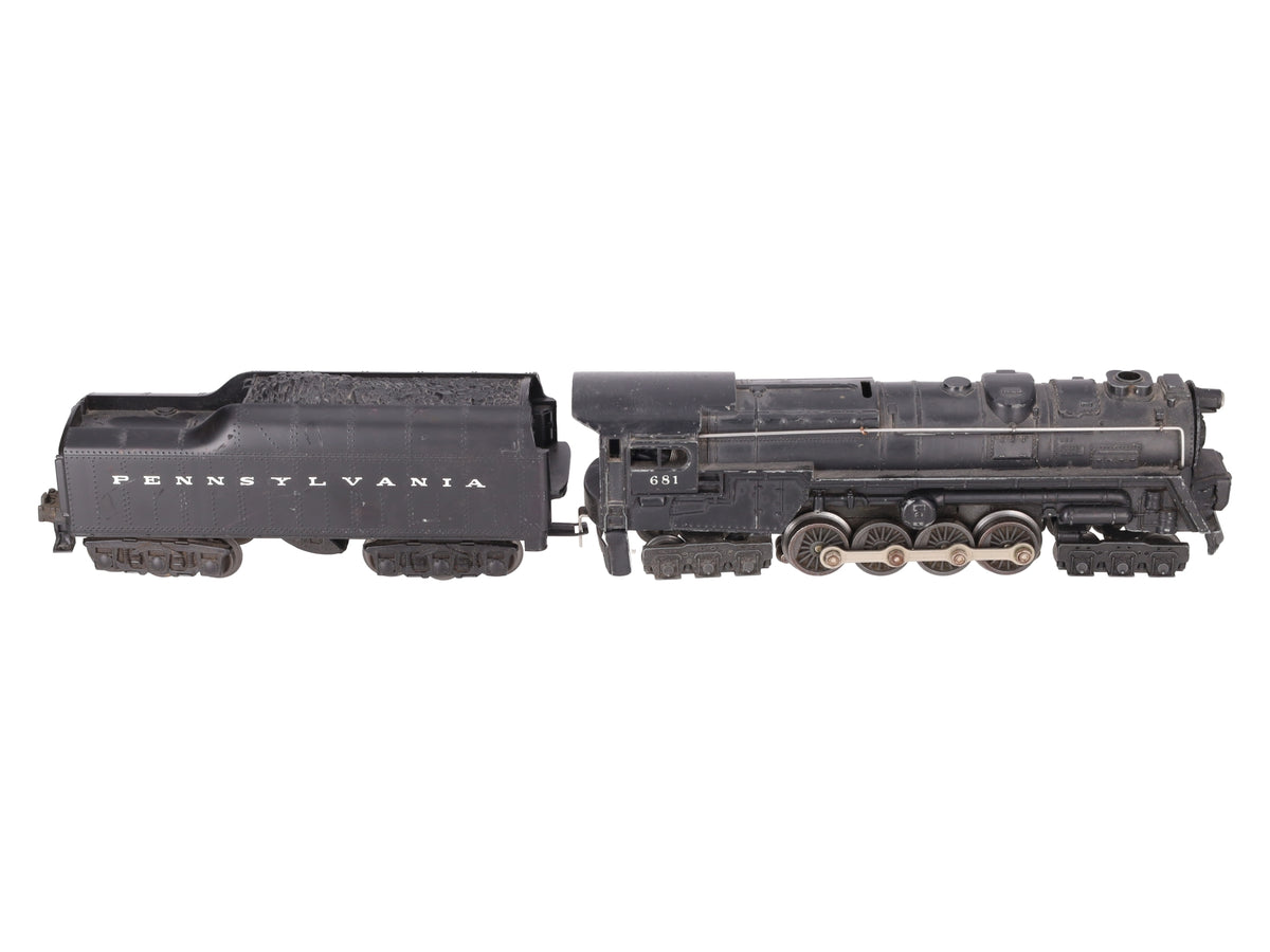 Lionel 681 Vintage O 6-8-6 Diecast S2 Steam Turbine Loco w/2671W Tender VG