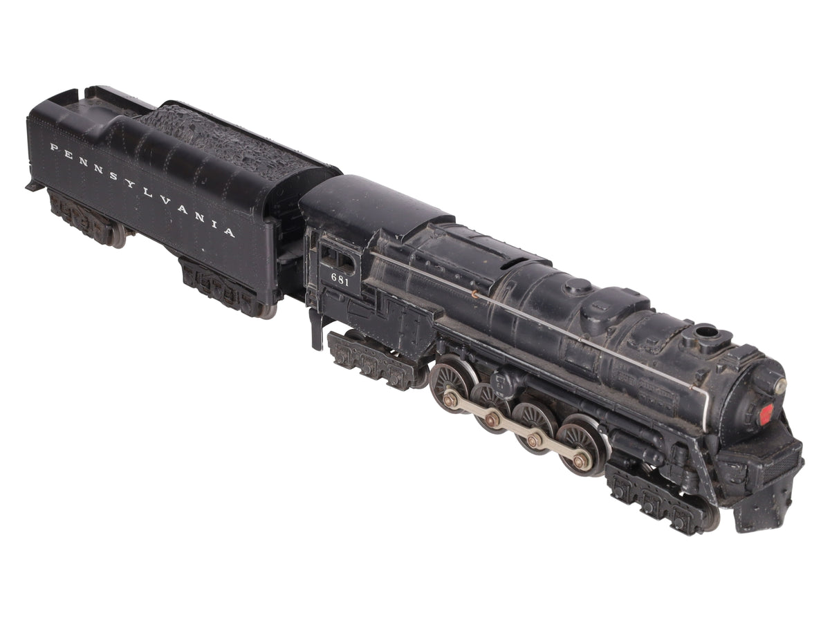 Lionel 681 Vintage O 6-8-6 Diecast S2 Steam Turbine Loco w/2671W Tender VG