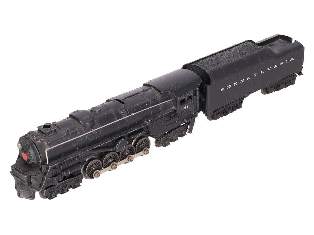 Lionel 681 Vintage O 6-8-6 Diecast S2 Steam Turbine Loco w/2671W Tender VG