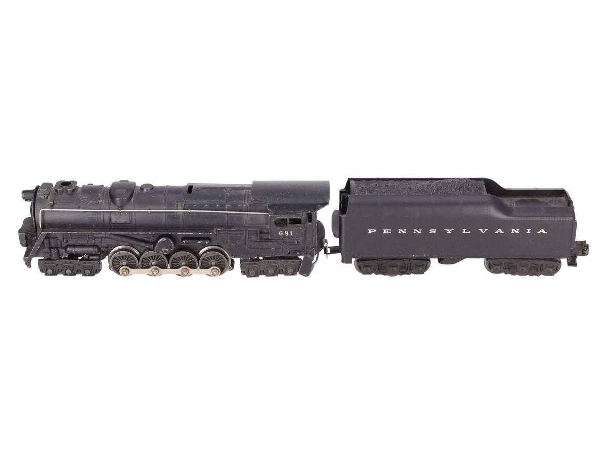 Lionel 681 Vintage O 6-8-6 Diecast S2 Steam Turbine Loco w/2671W Tender VG