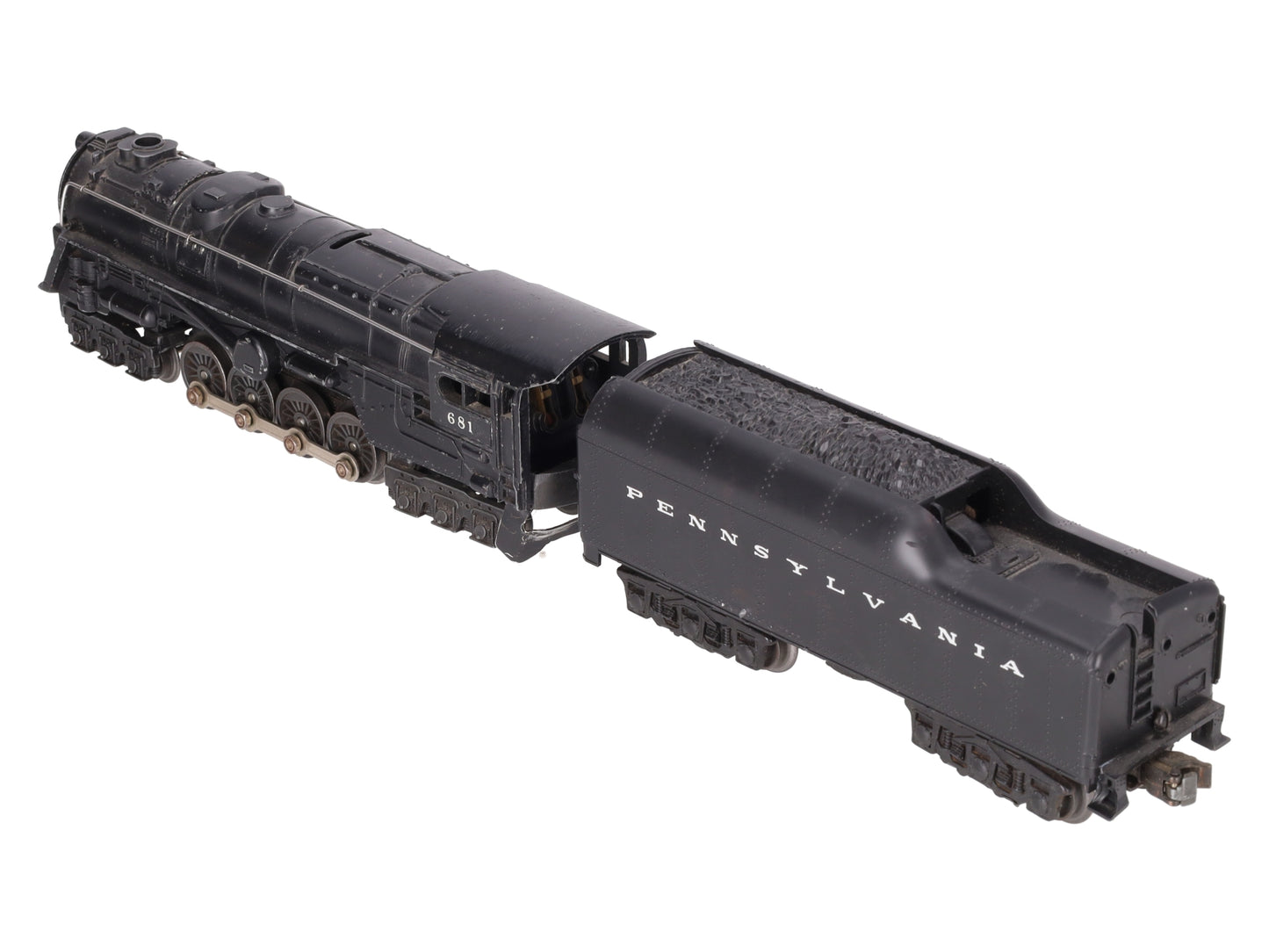 Lionel 681 Vintage O 6-8-6 Diecast S2 Steam Turbine Loco w/2671W Tender VG