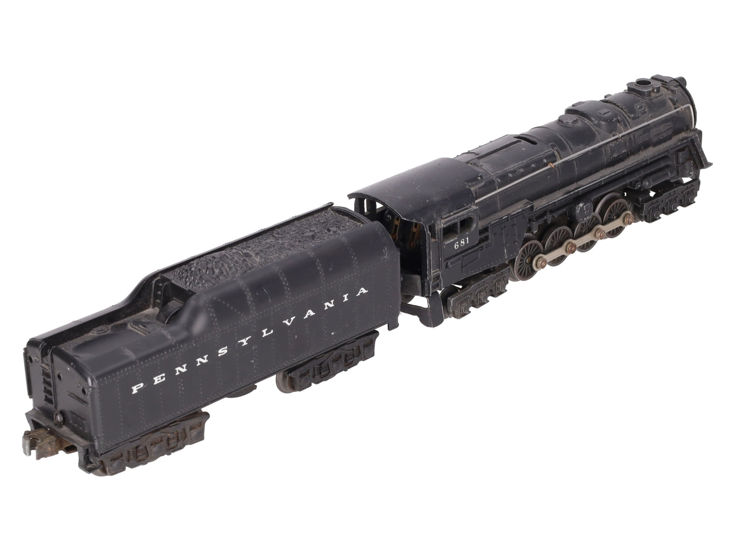 Lionel 681 Vintage O 6-8-6 Diecast S2 Steam Turbine Loco w/2671W Tender VG