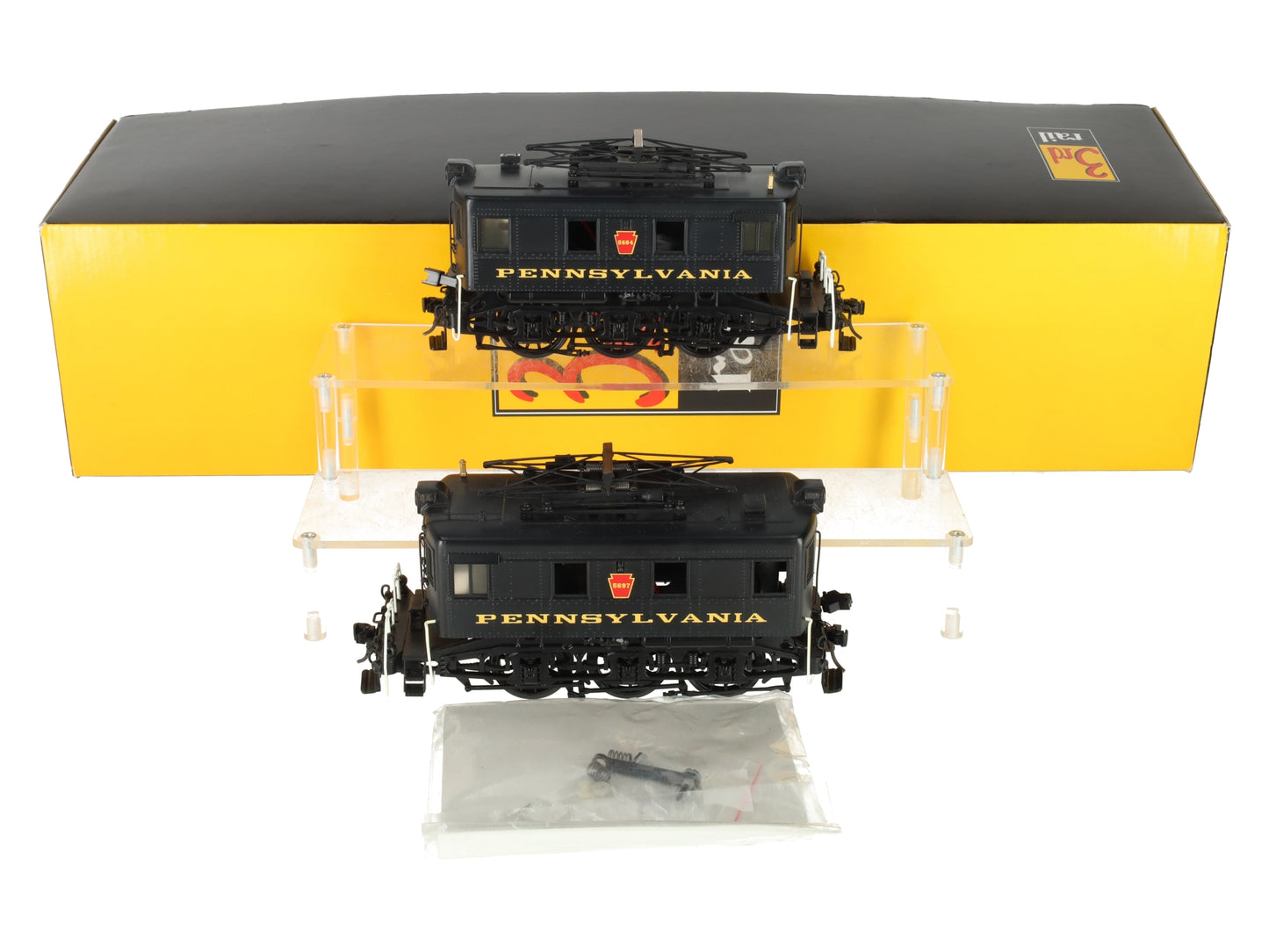 Sunset Models O Brass PRR B-1 AB Unit Electric Switchers #5684 & #5697 (2-Rail) EX/Box