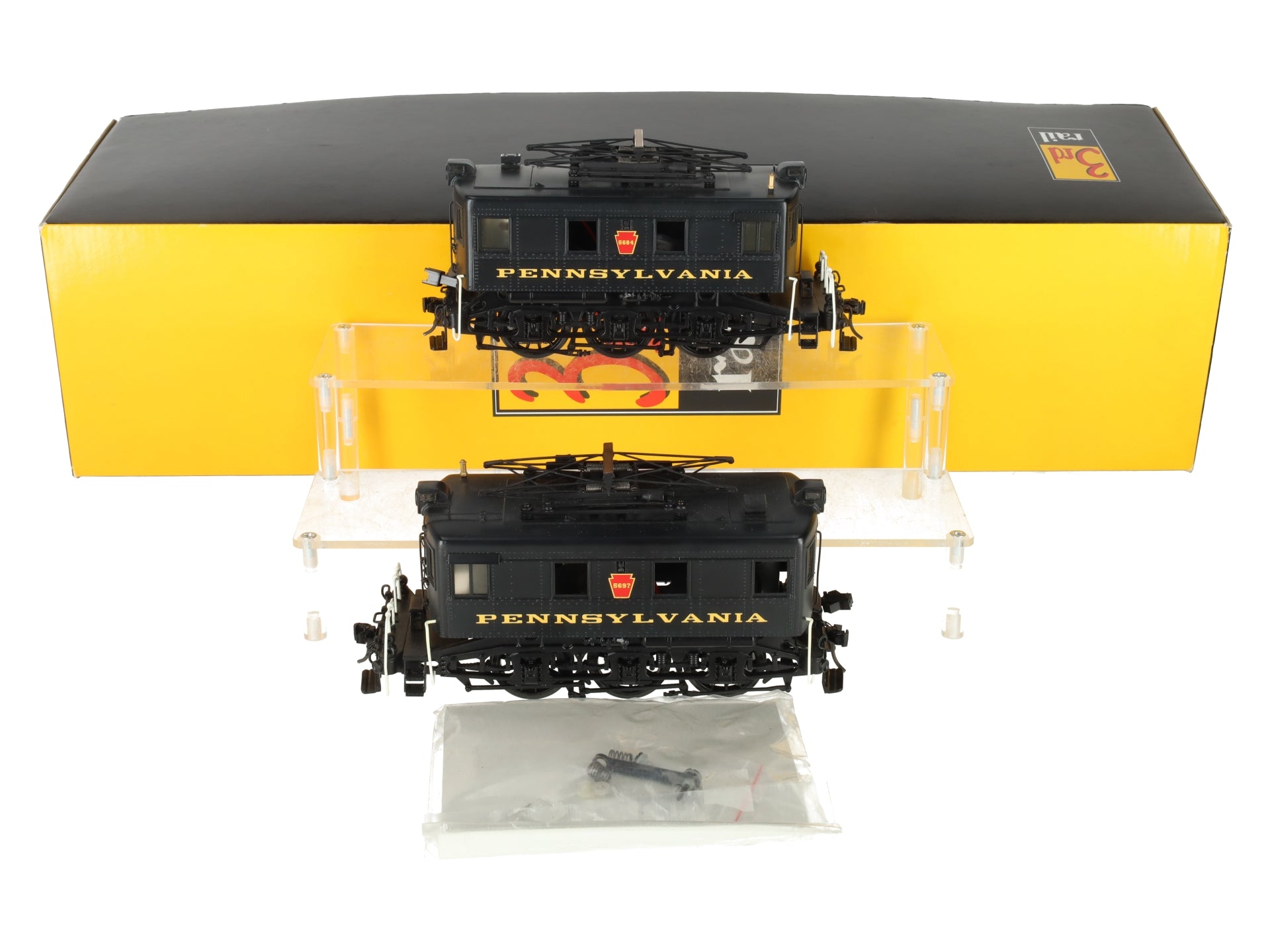 Sunset Models O Brass PRR B-1 AB Unit Electric Switchers #5684 & #5697 (2-Rail) EX/Box