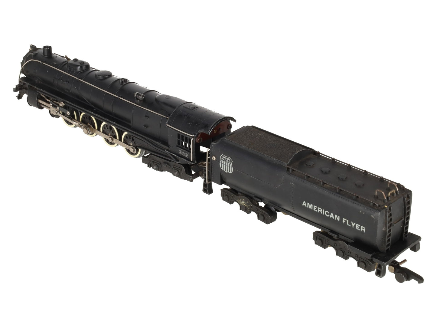 American Flyer 332 Vintage S Union Pacific 4-8-4 Steam Locomotive & Tender VG