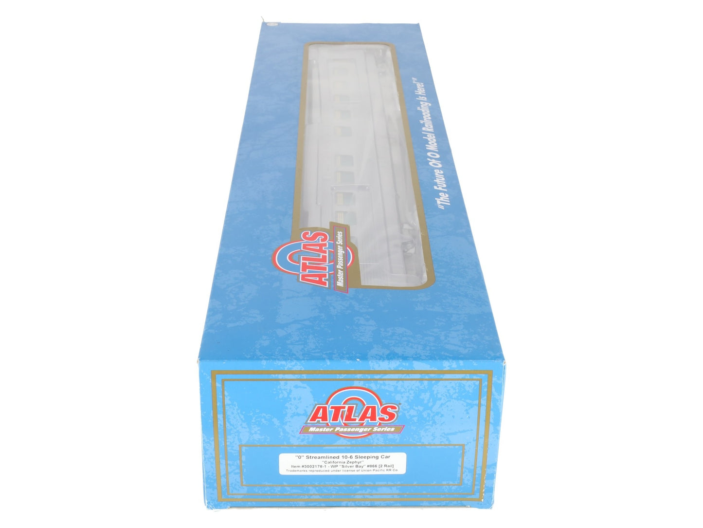 Atlas 3002178-1 O Scale California Zephyr 10-6 Sleeper Car "Silver Bay" (2-Rail) LN/Box