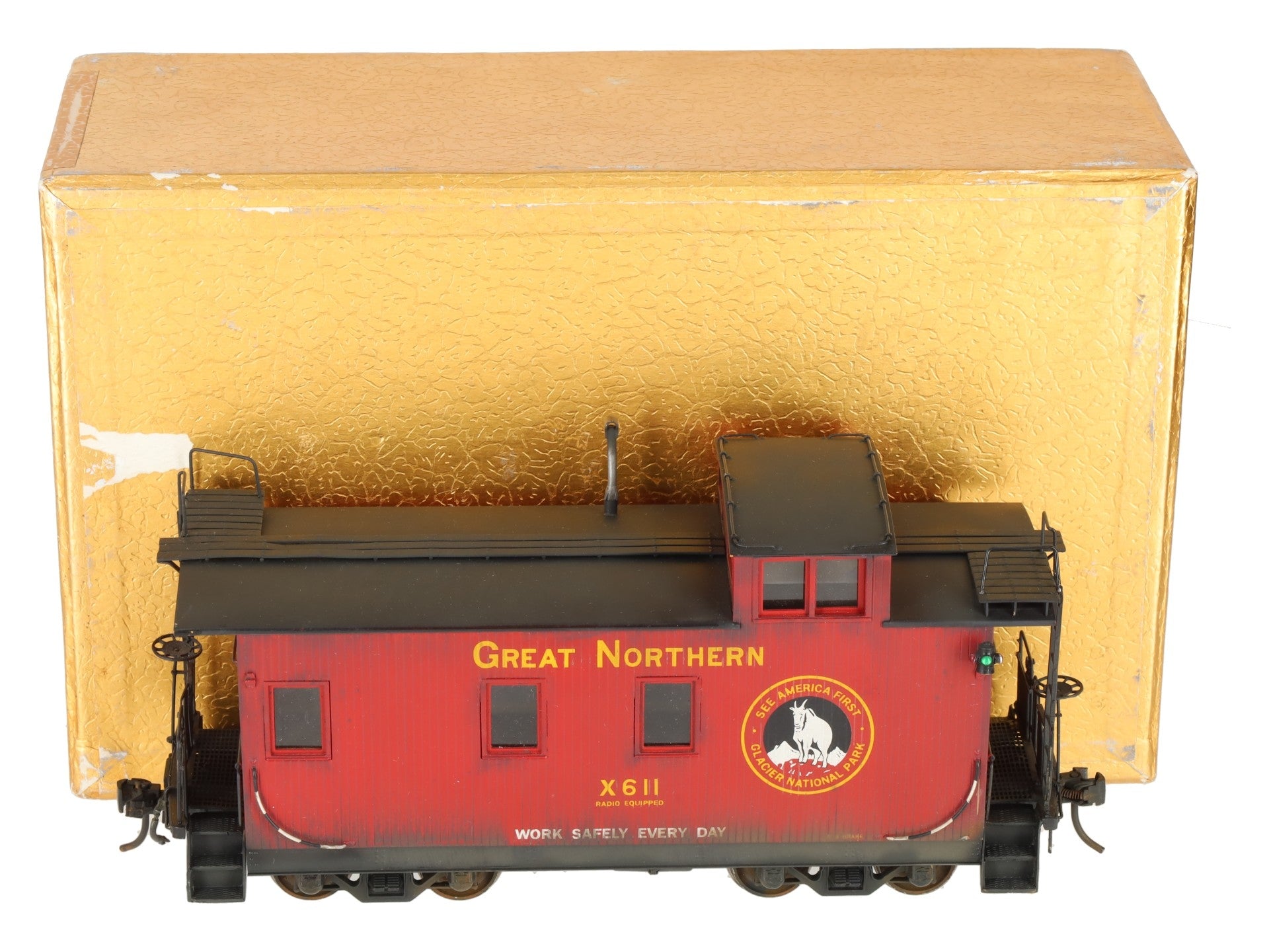 Oriental Limited O Scale Brass GN 25' Braced Caboose #611 (2-Rail) - Painted/Box