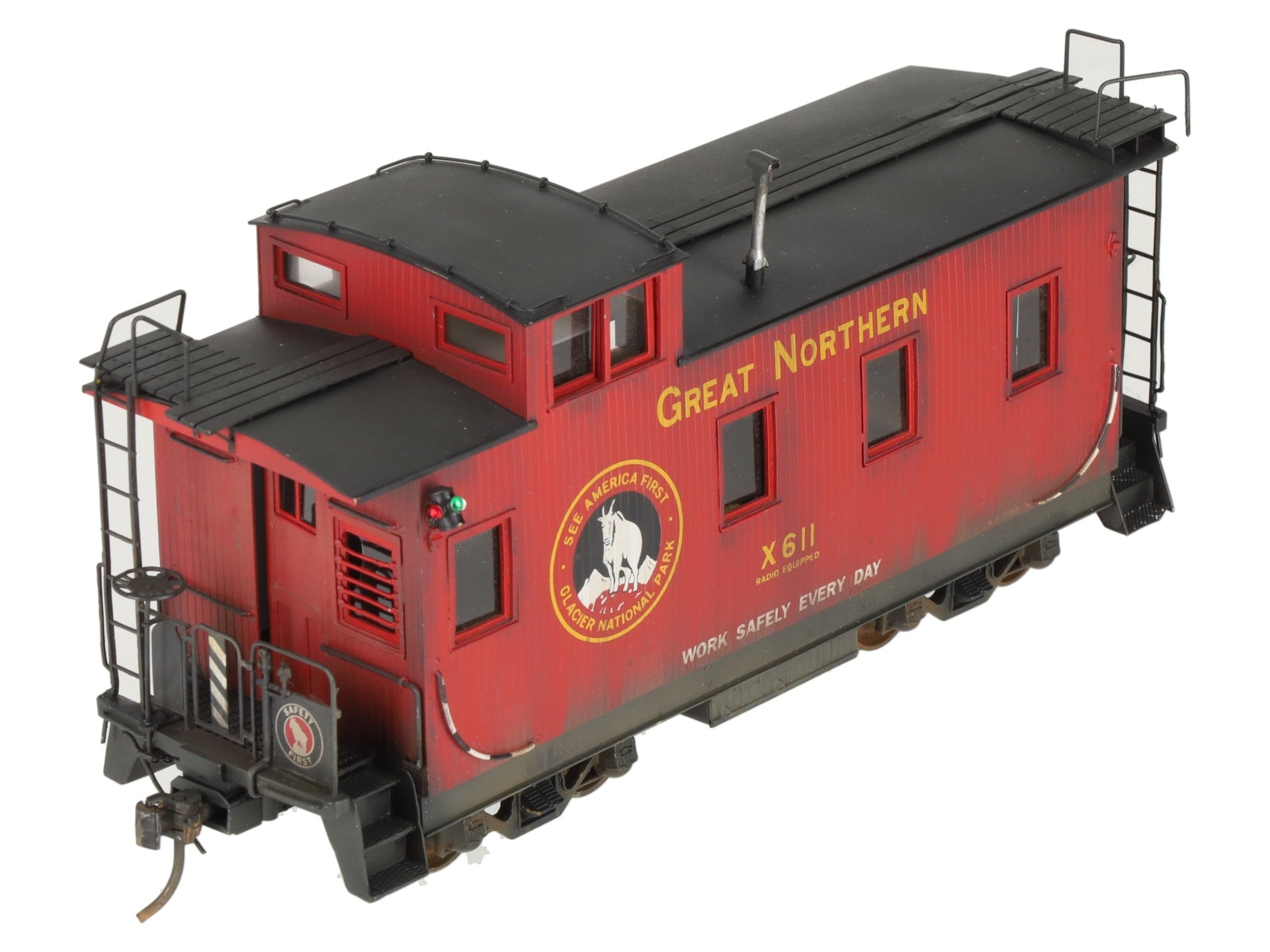 Oriental Limited O Scale Brass GN 25' Braced Caboose #611 (2-Rail) - Painted/Box