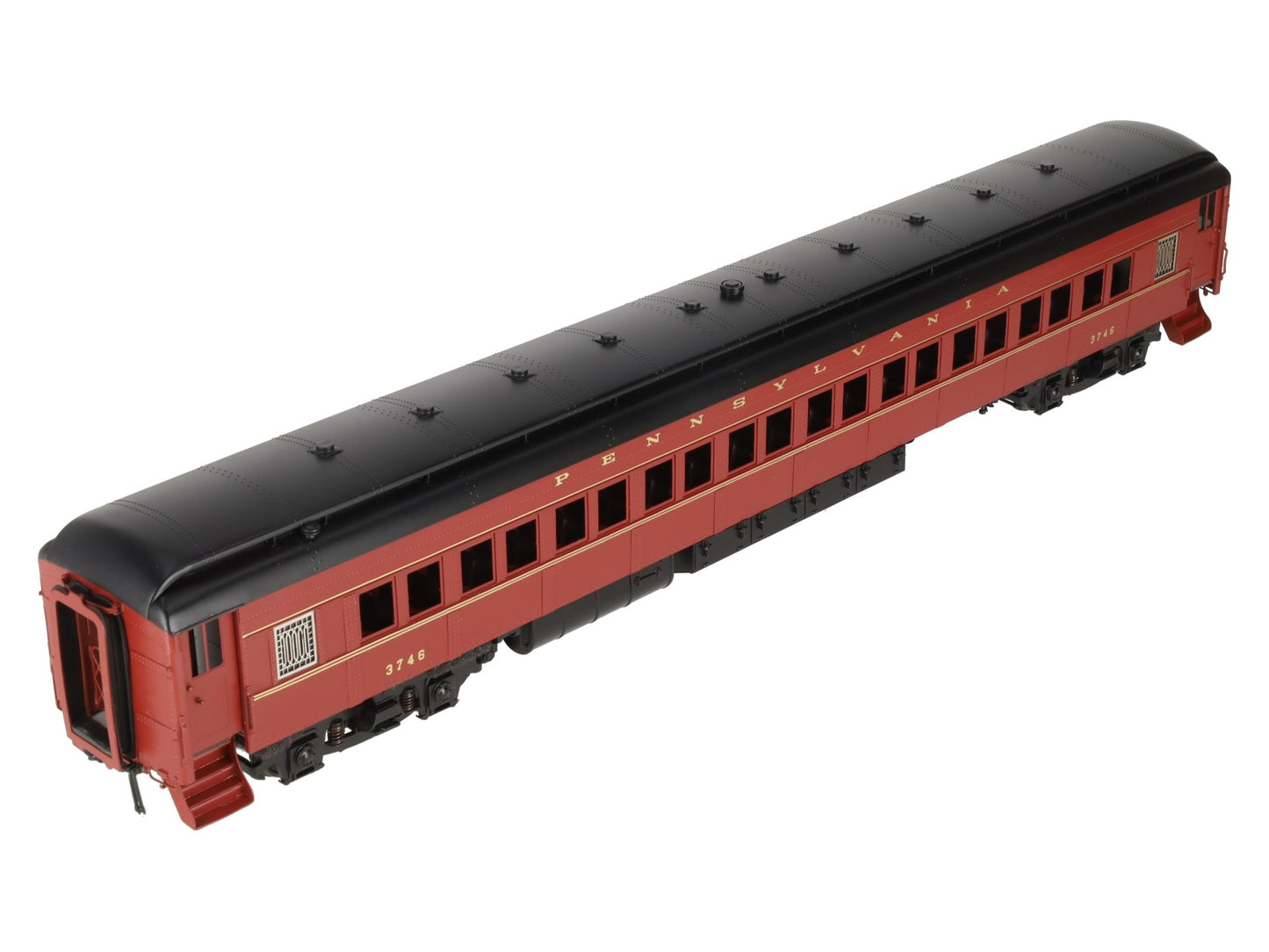 Sunset Models O Scale Brass Pennsylvania Railroad P70 Coach #3746 (2-Rail) EX/Box