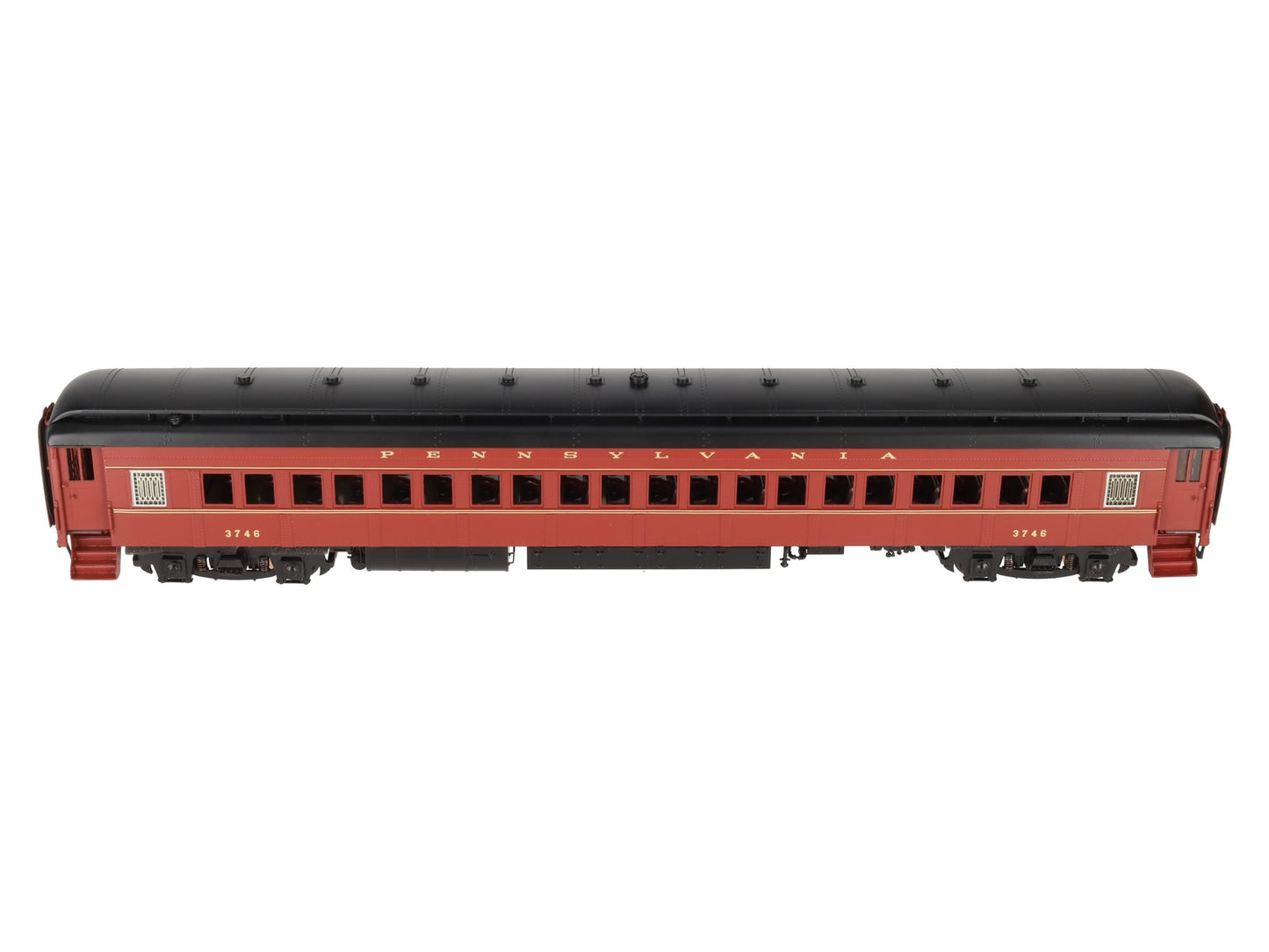 Sunset Models O Scale Brass Pennsylvania Railroad P70 Coach #3746 (2-Rail) EX/Box