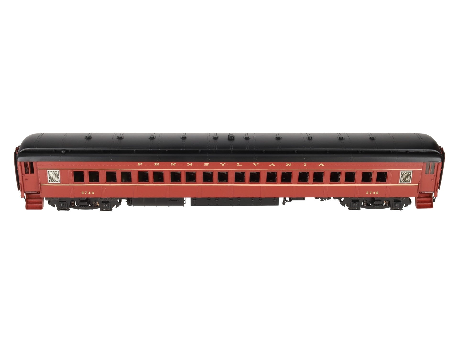 Sunset Models O Scale Brass Pennsylvania Railroad P70 Coach #3746 (2-Rail) EX/Box