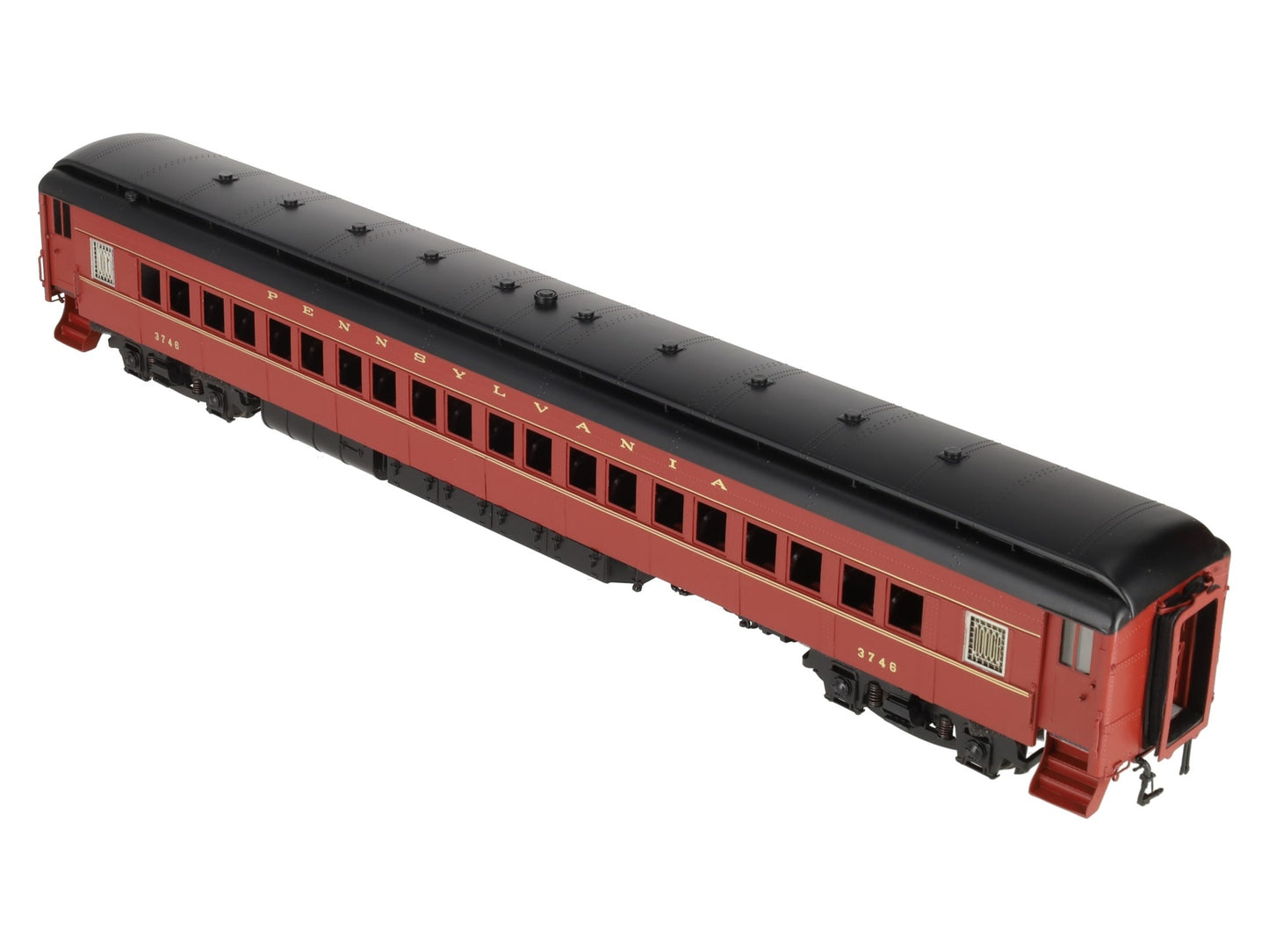 Sunset Models O Scale Brass Pennsylvania Railroad P70 Coach #3746 (2-Rail) EX/Box
