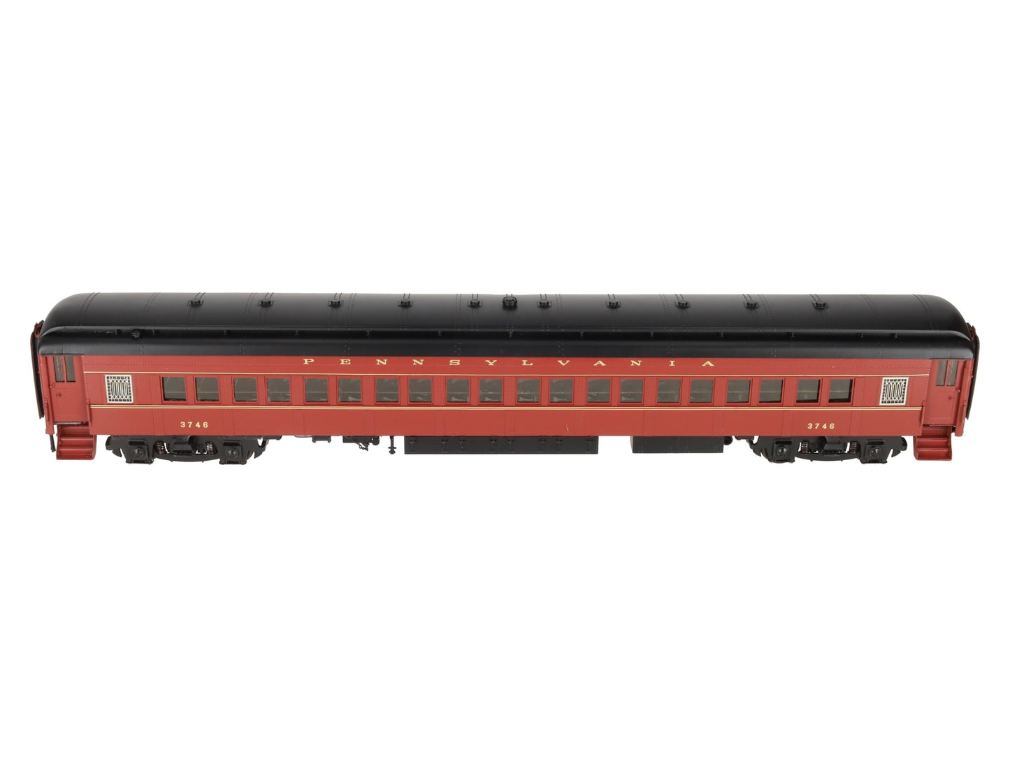Sunset Models O Scale Brass Pennsylvania Railroad P70 Coach #3746 (2-Rail) EX/Box
