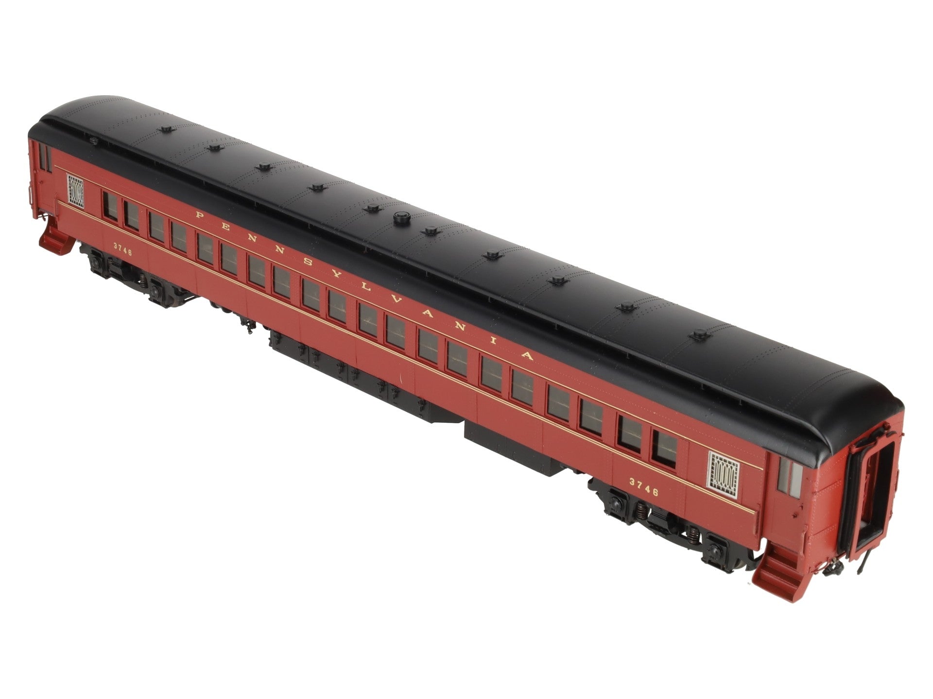 Sunset Models O Scale Brass Pennsylvania Railroad P70 Coach #3746 (2-Rail) EX/Box