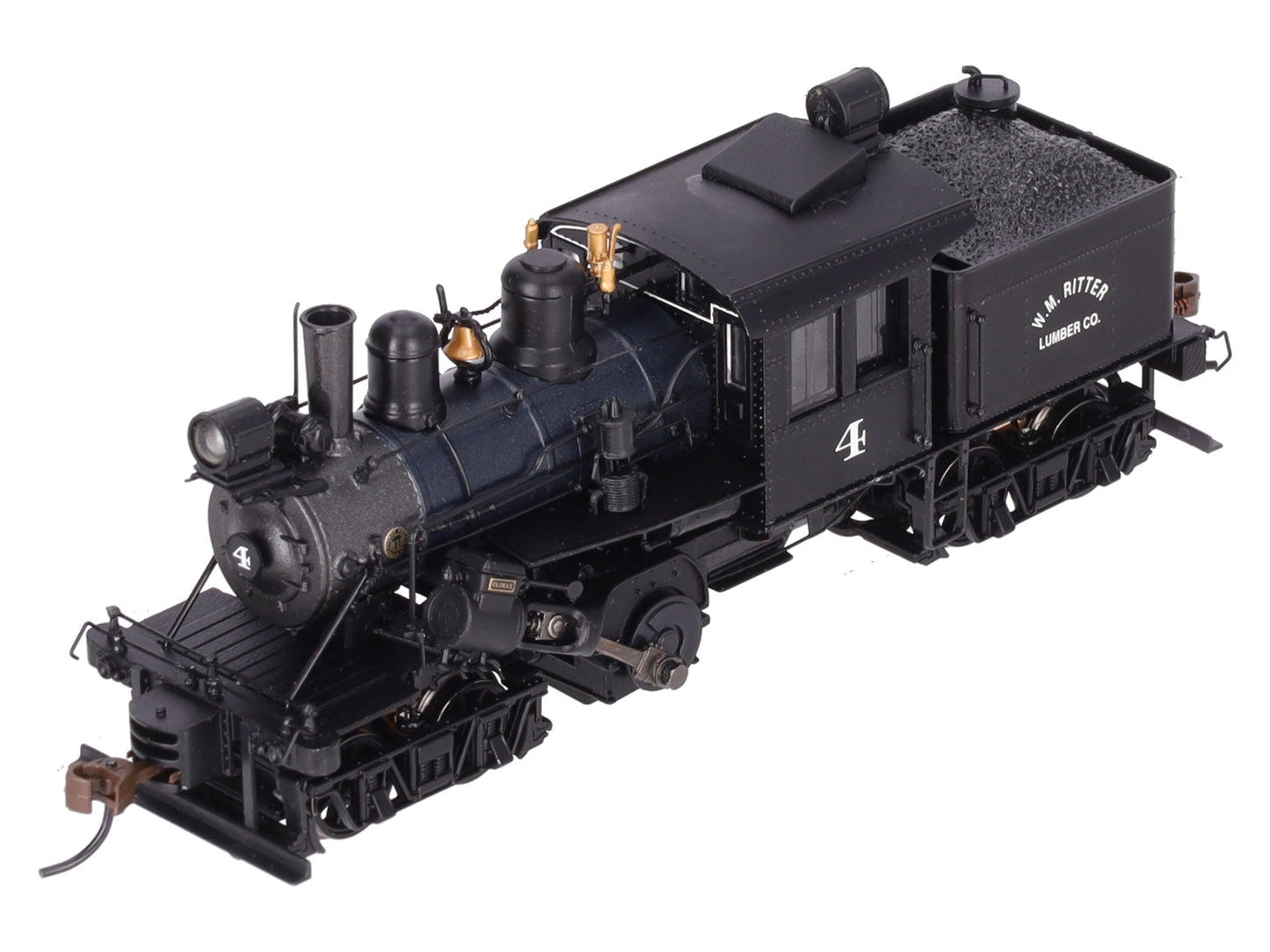 Bachmann 80602 HO WM Ritter 50-Ton Two-Truck Climax Logging locomotive #4 EX/Box