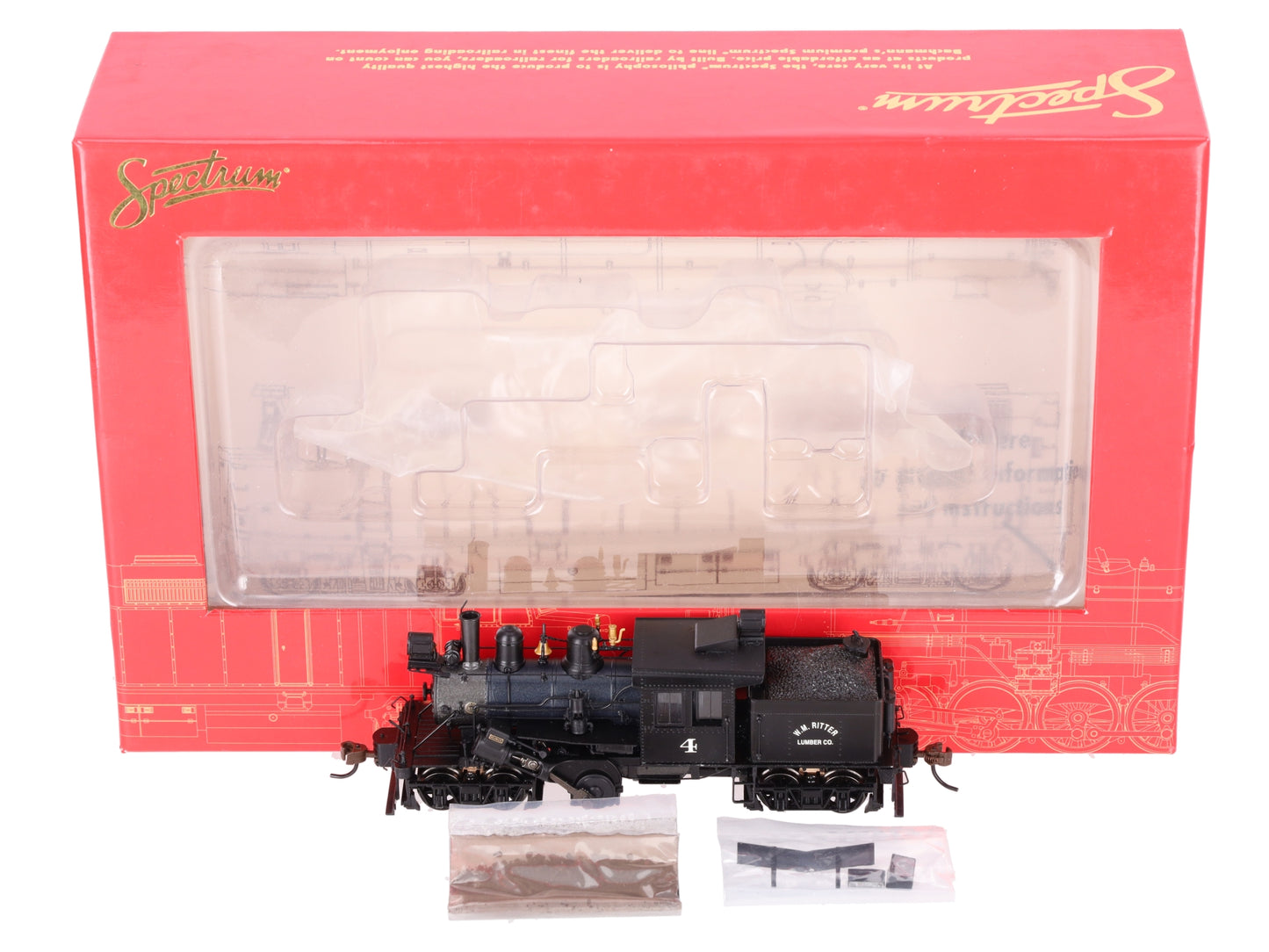Bachmann 80602 HO WM Ritter 50-Ton Two-Truck Climax Logging locomotive #4 EX/Box