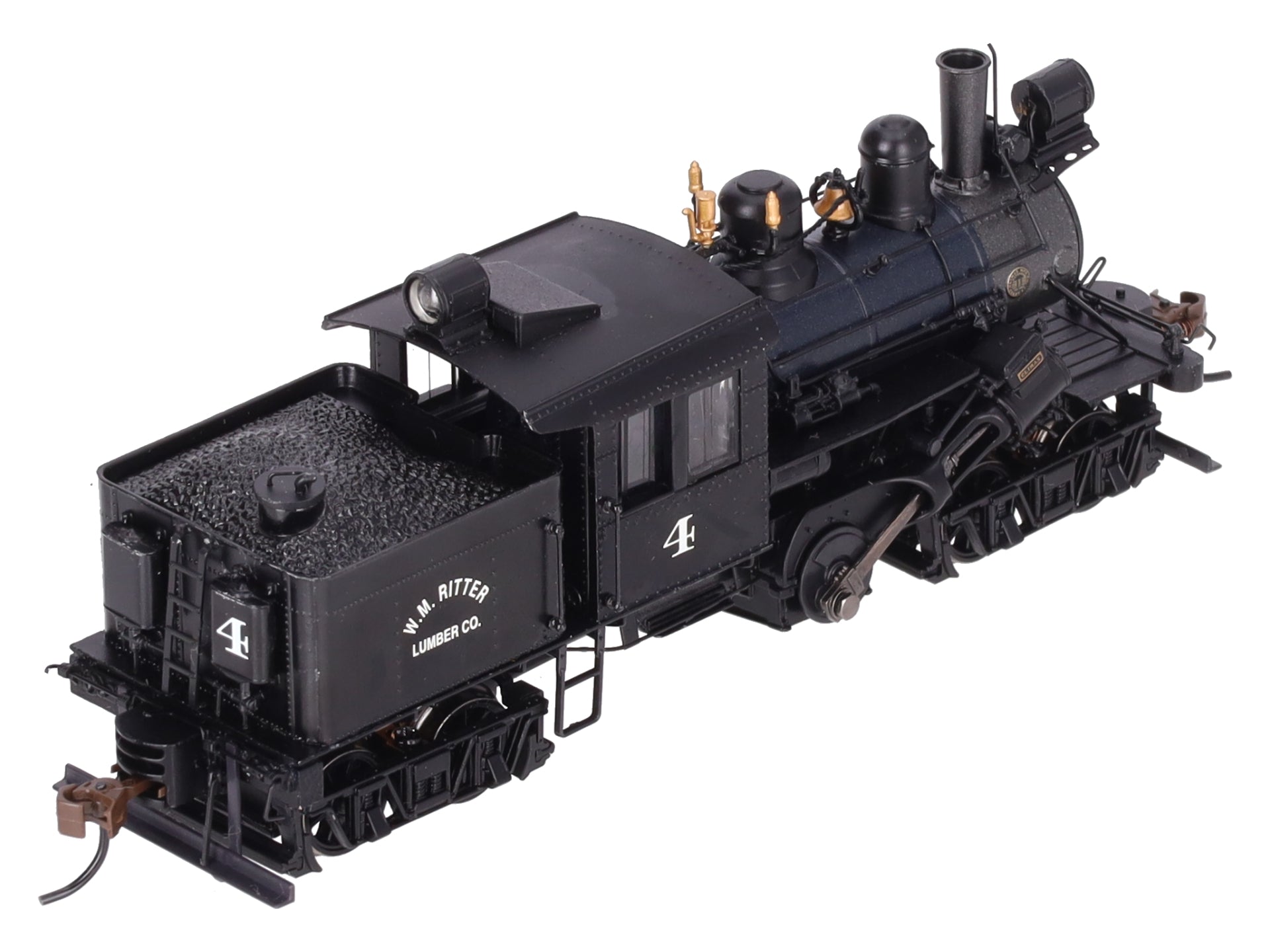 Bachmann 80602 HO WM Ritter 50-Ton Two-Truck Climax Logging locomotive #4 EX/Box