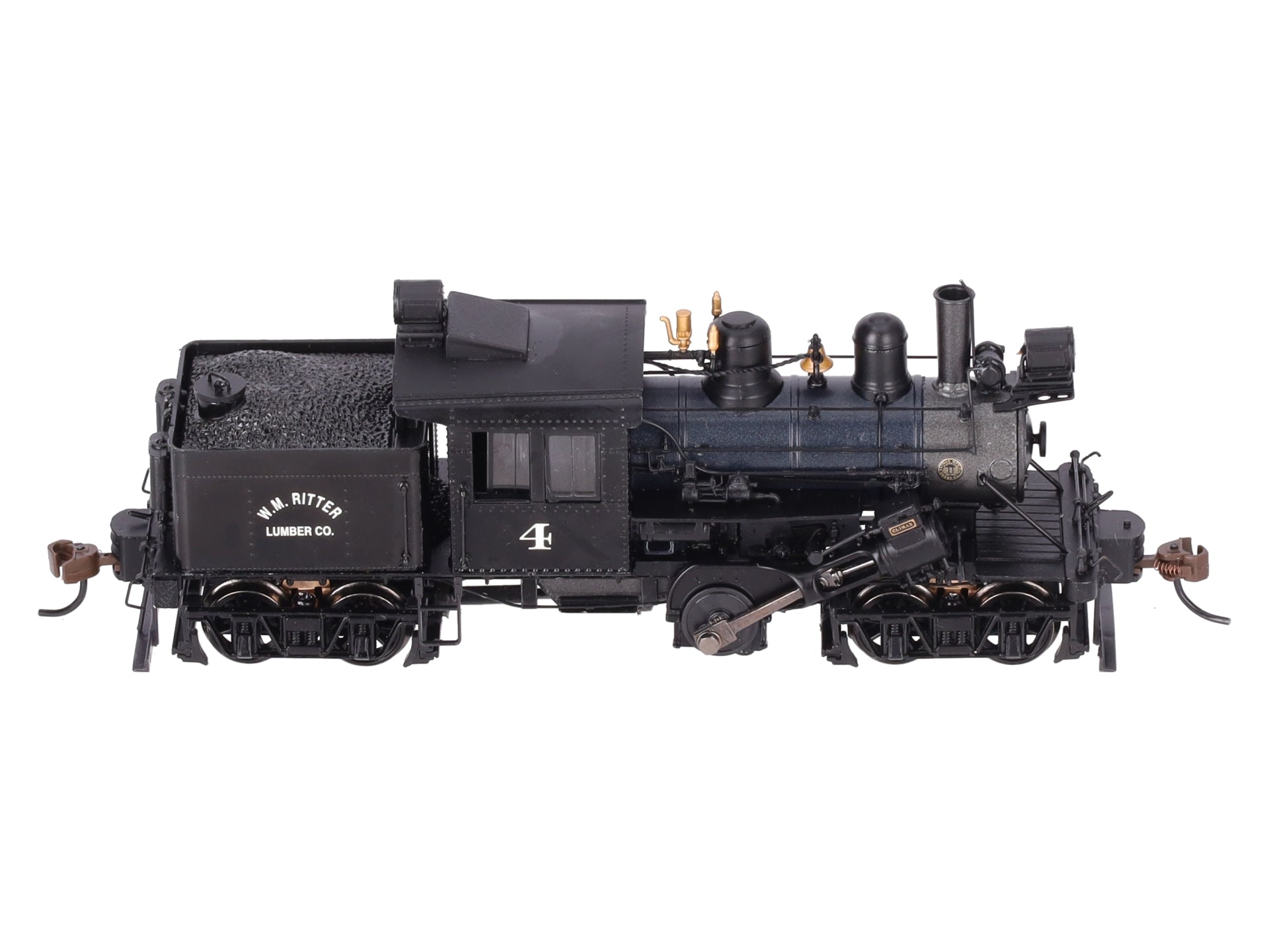 Bachmann 80602 HO WM Ritter 50-Ton Two-Truck Climax Logging locomotive #4 EX/Box