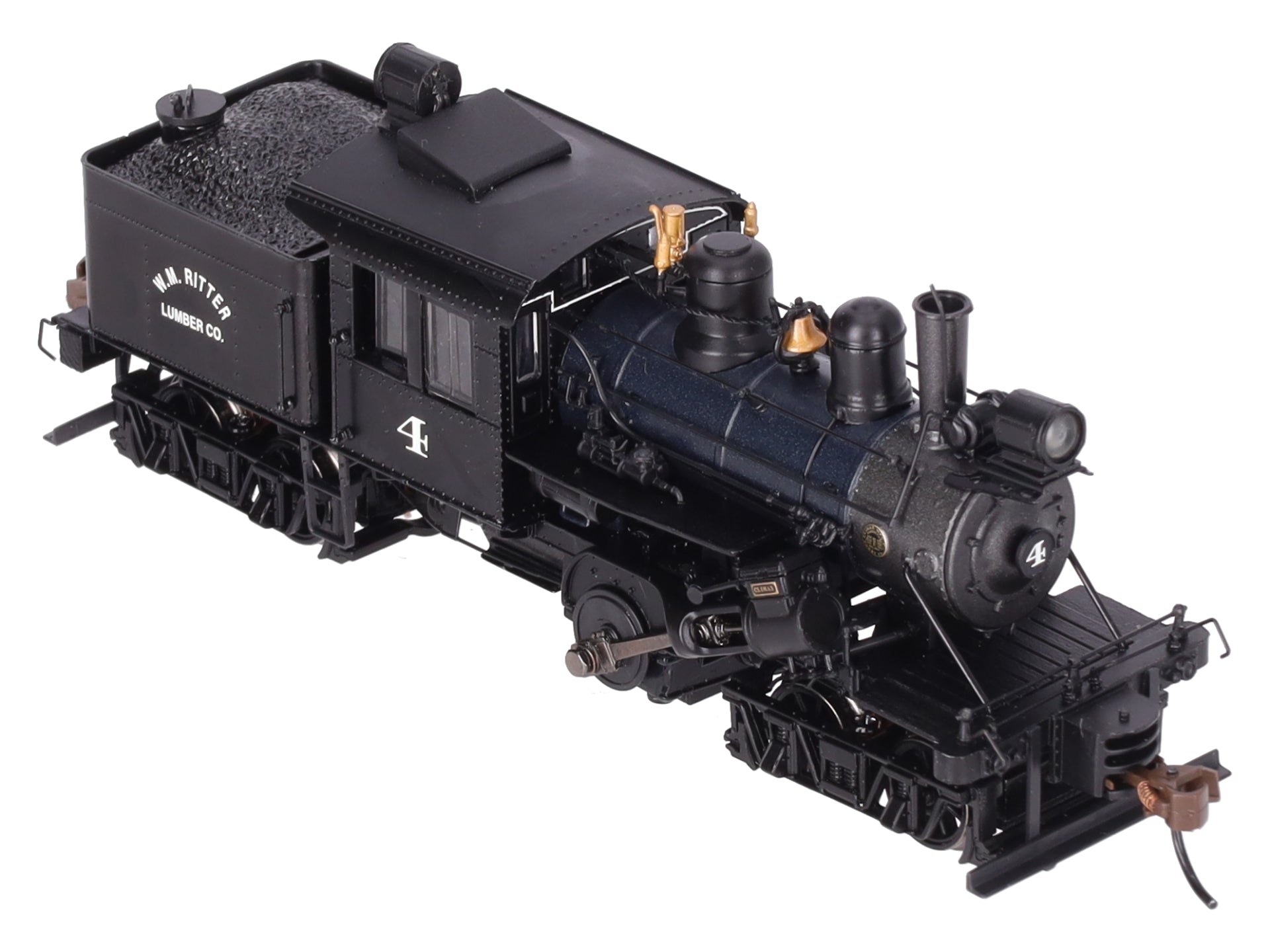 Bachmann 80602 HO WM Ritter 50-Ton Two-Truck Climax Logging locomotive #4 EX/Box